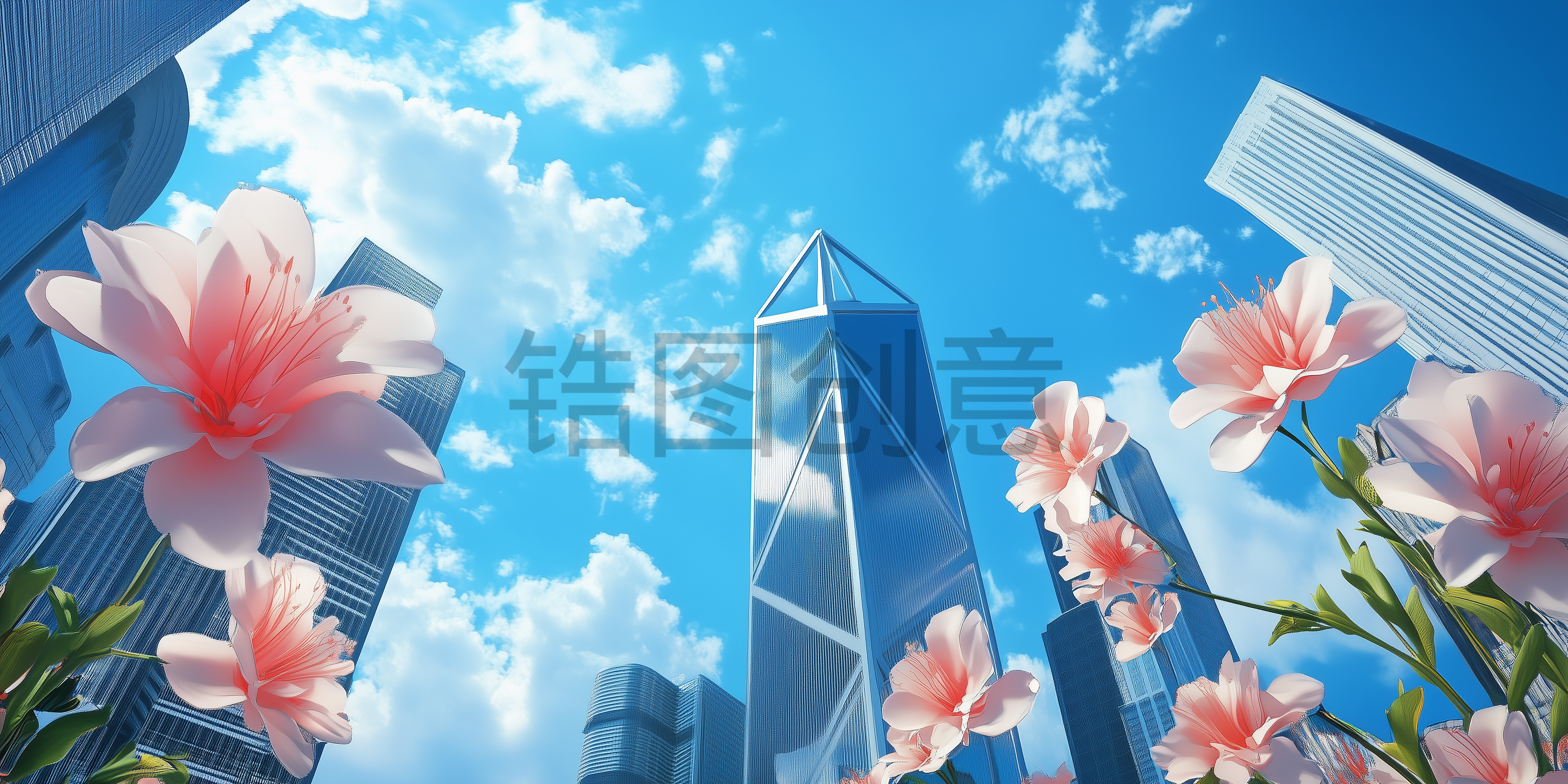 走设网-建筑系列中国城市建筑写实插画素材