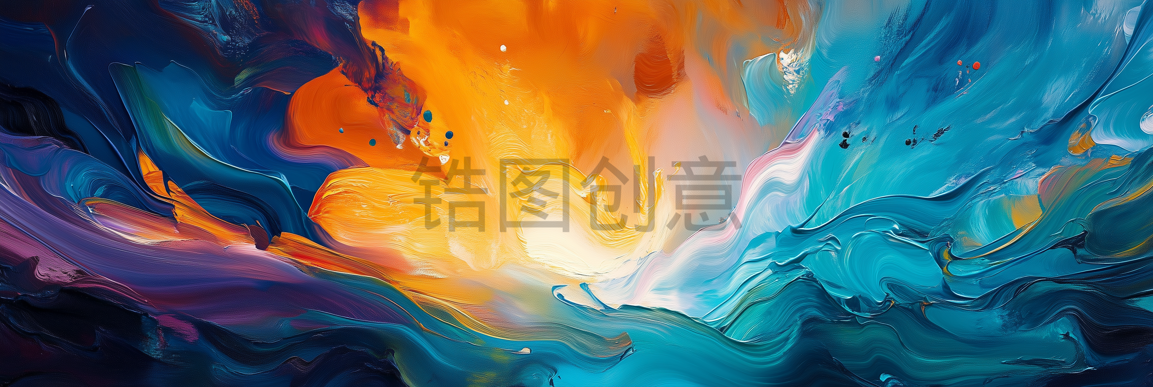 彩色油画肌理质感抽象背景