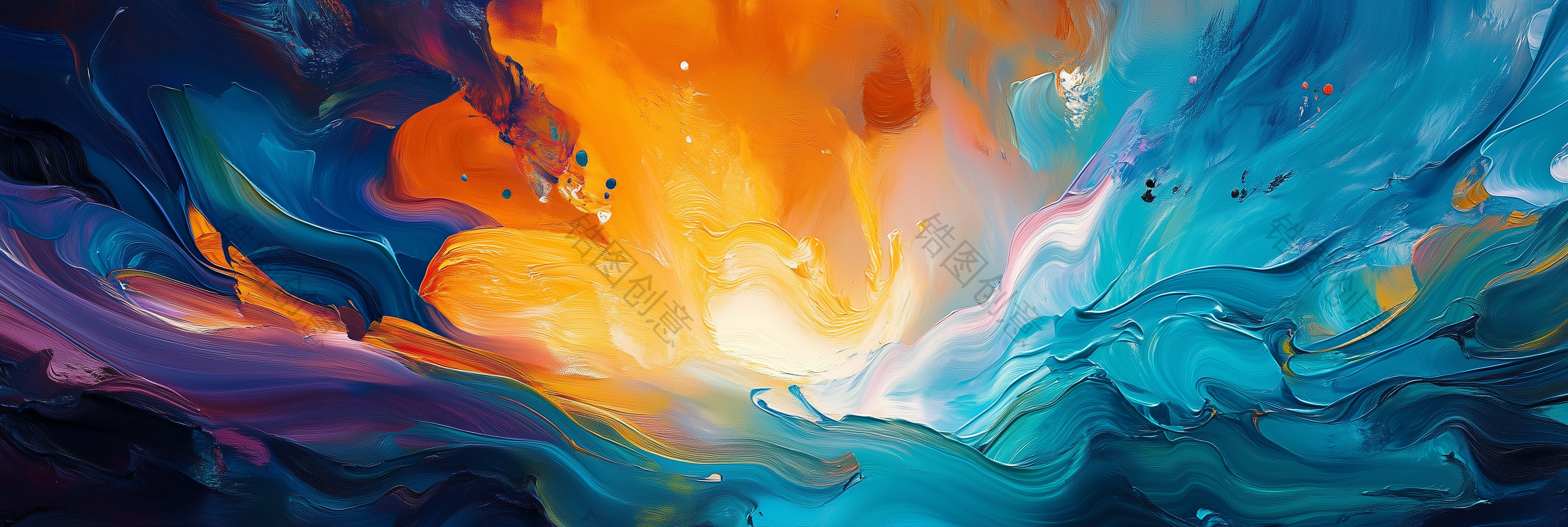 彩色油画肌理质感抽象背景