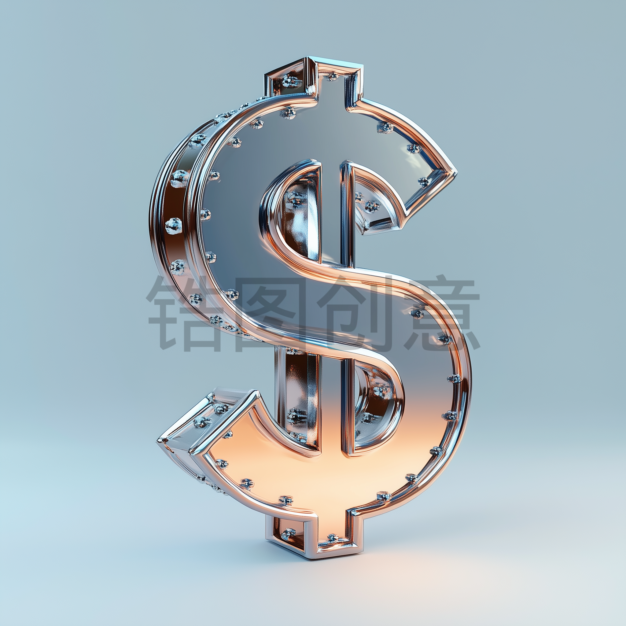 定设网-3d立体金币金钱金属质感元素背景