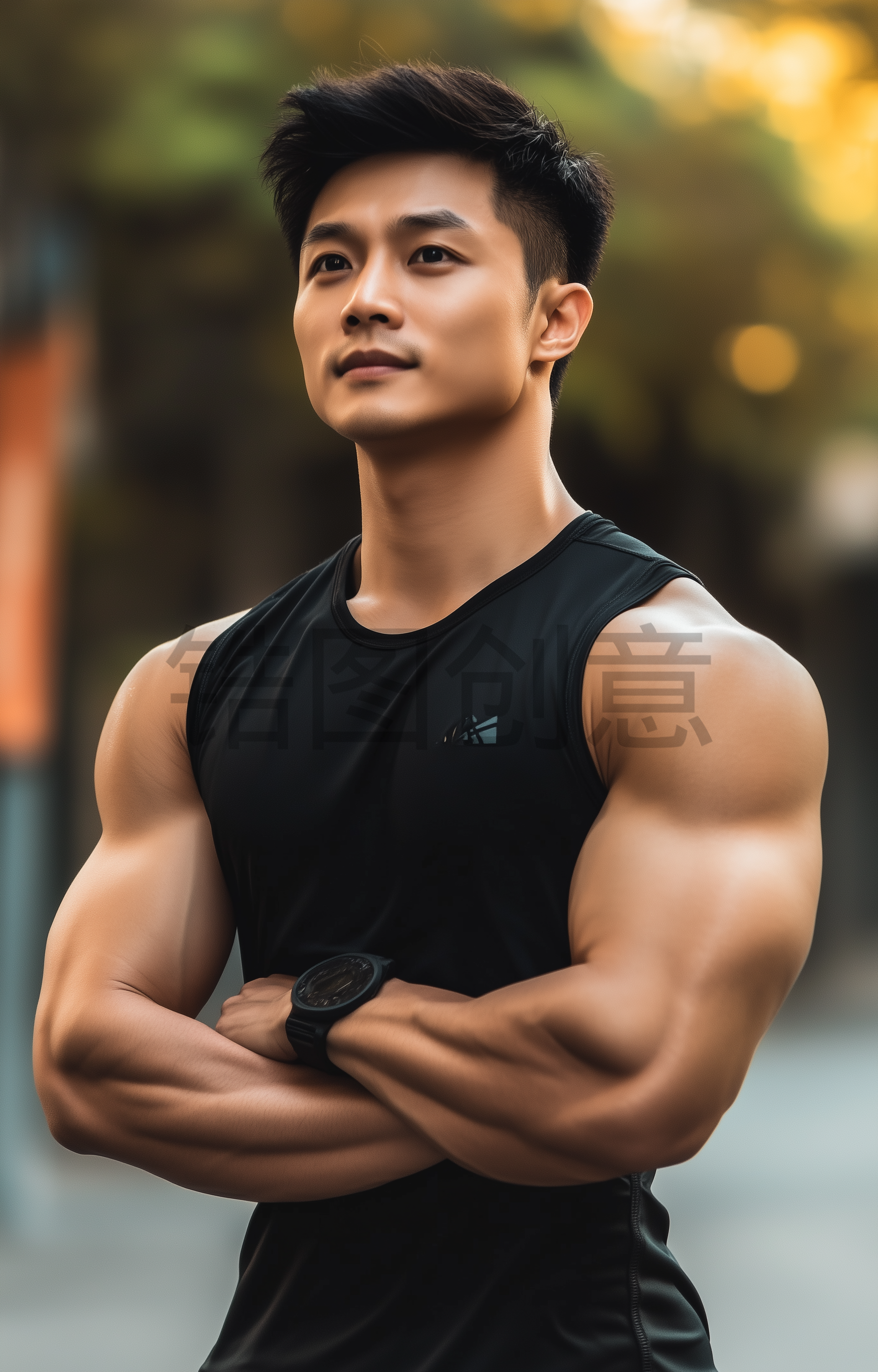 定设网-人物系列写实健身男性人物模特教练图片