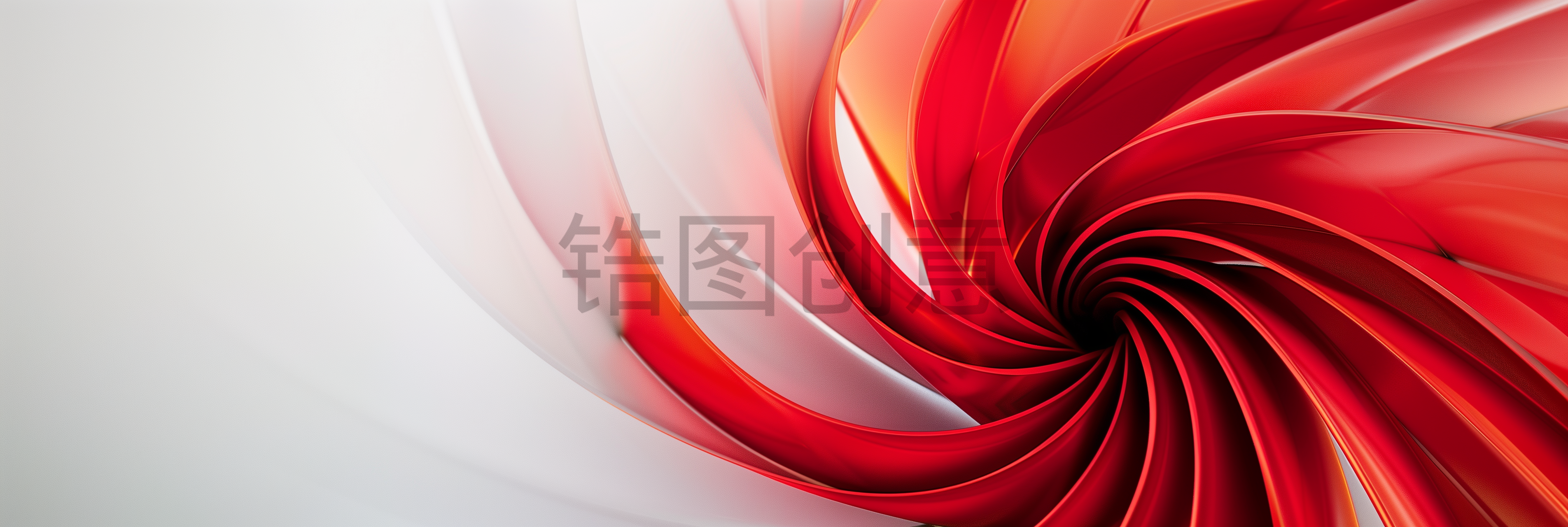 定设网-红色螺旋曲线抽象构图三维背景
