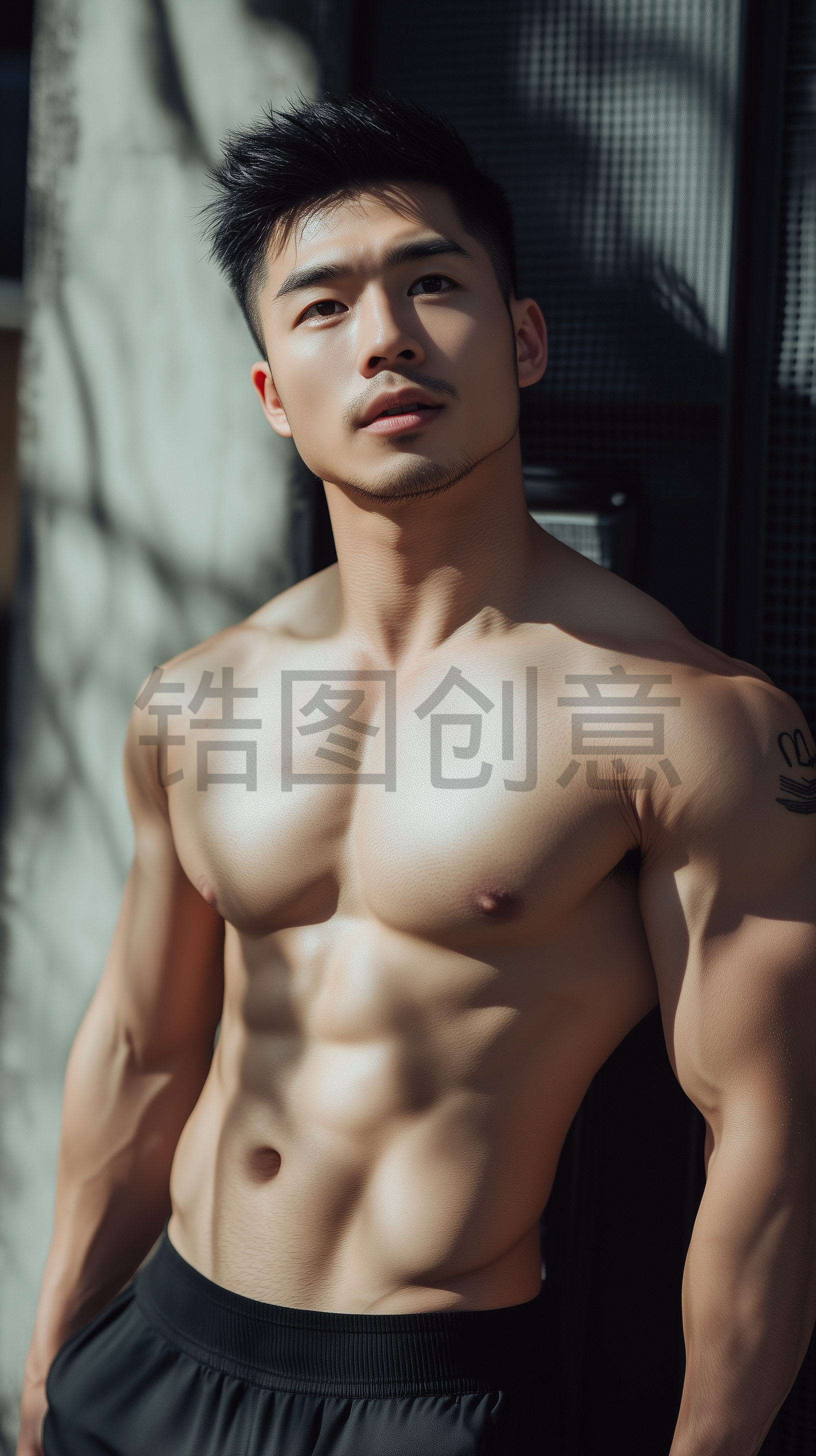 定设网-人物系列写实健身男性人物模特教练图片