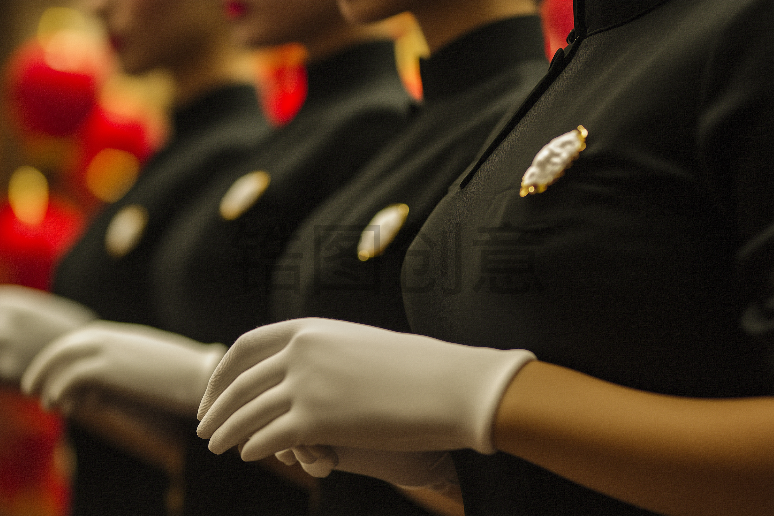 定设网-人物系列写实接待服务物业人群