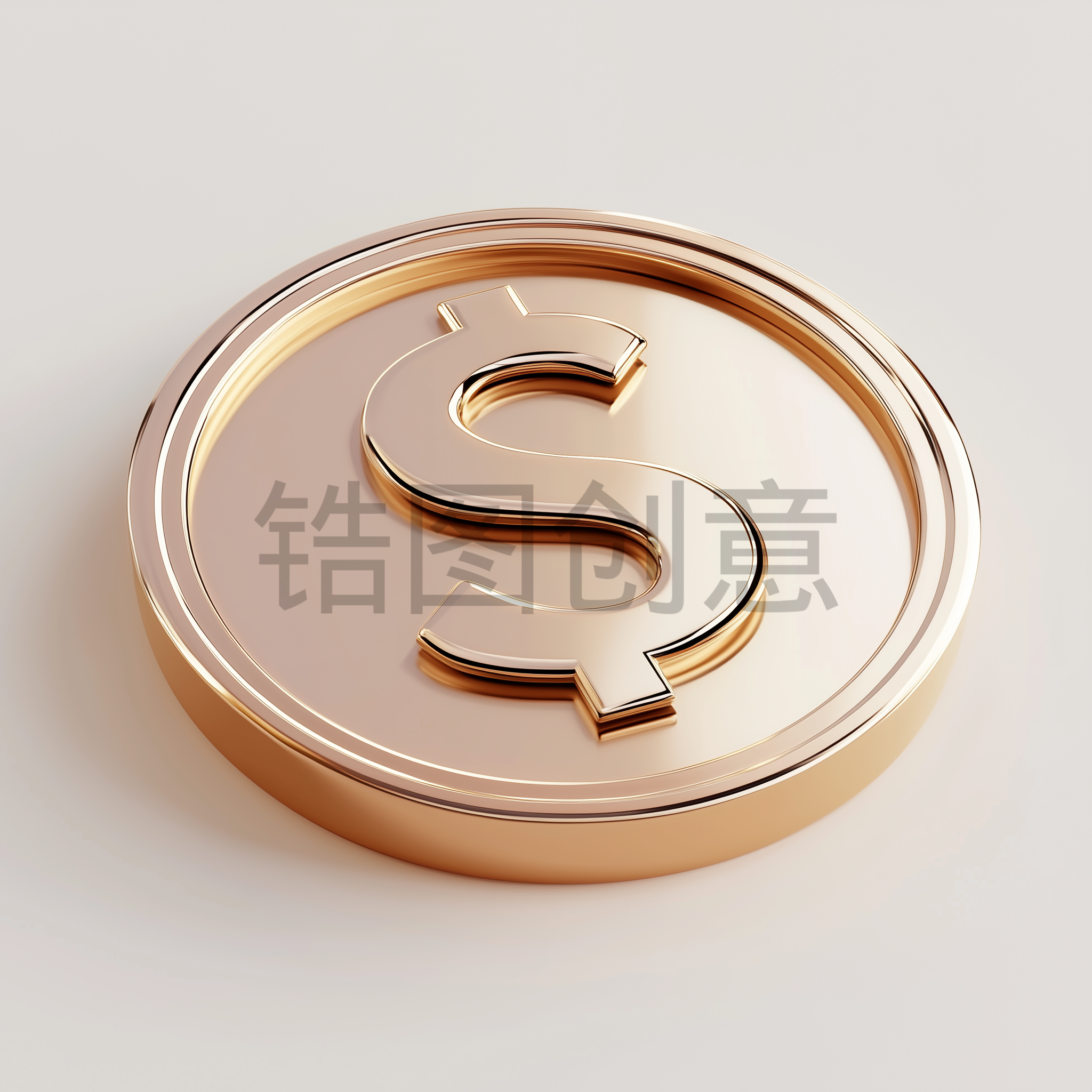 定设网-3d立体金币钱币金钱金属质感元素背景