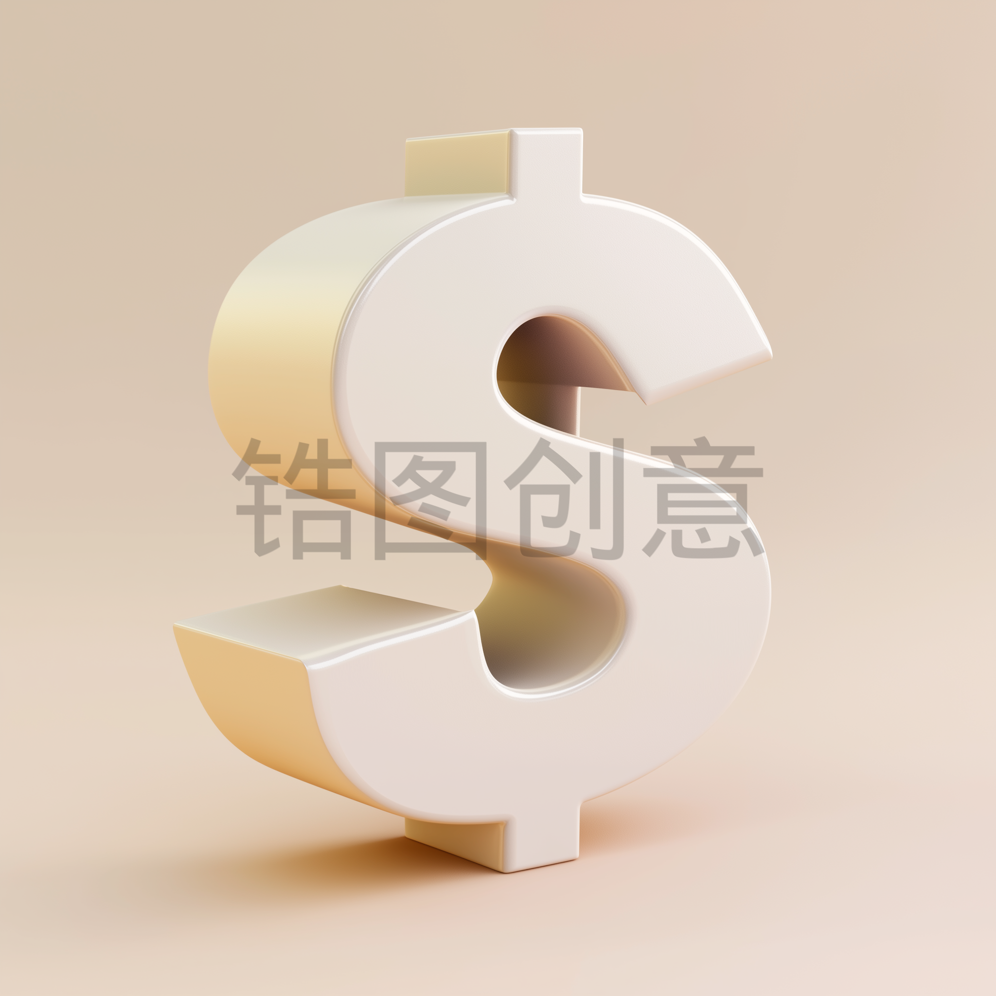 3d立体金币钱币金属质感元素背景