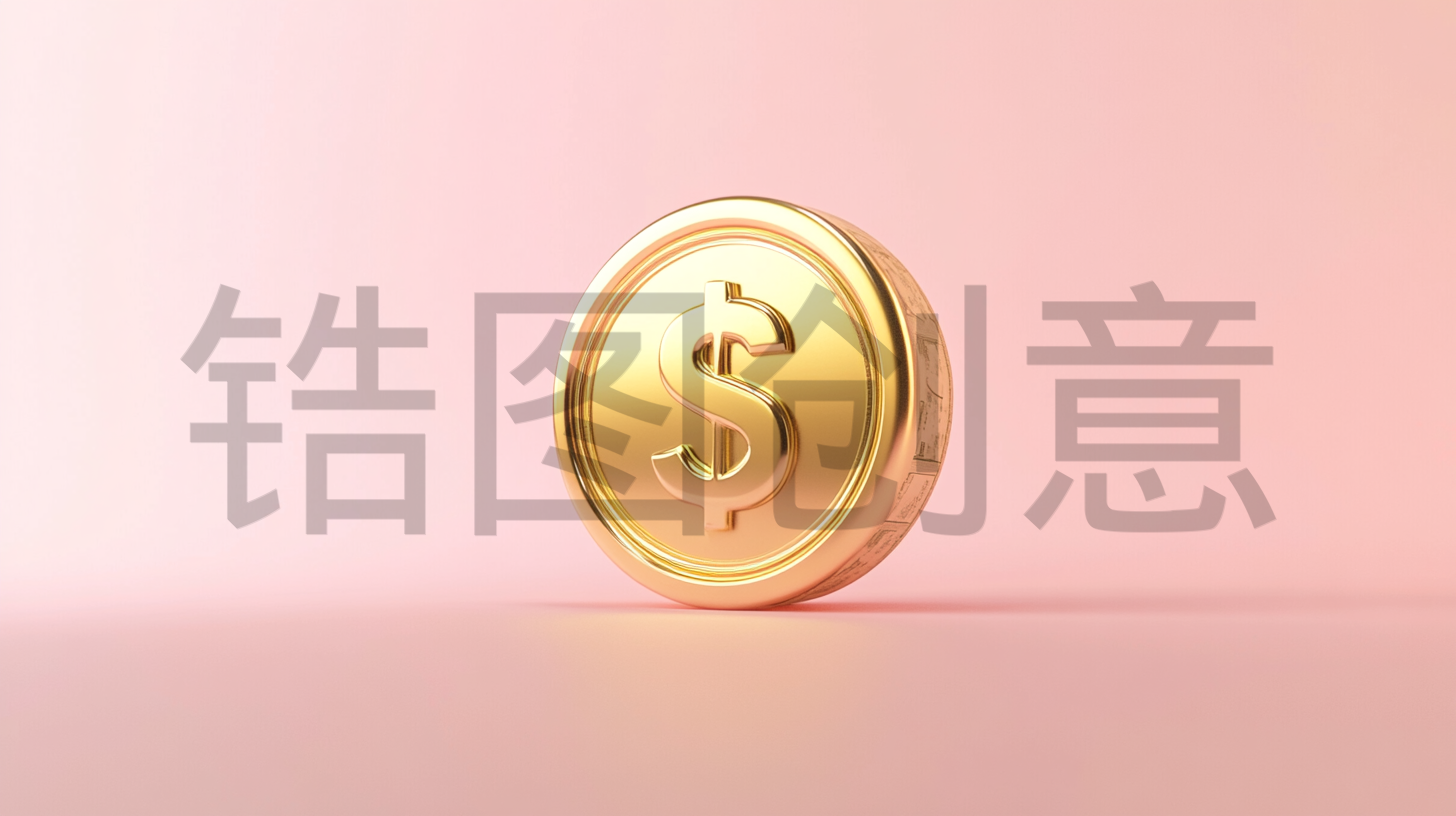 3d立体金币钱币金属质感元素