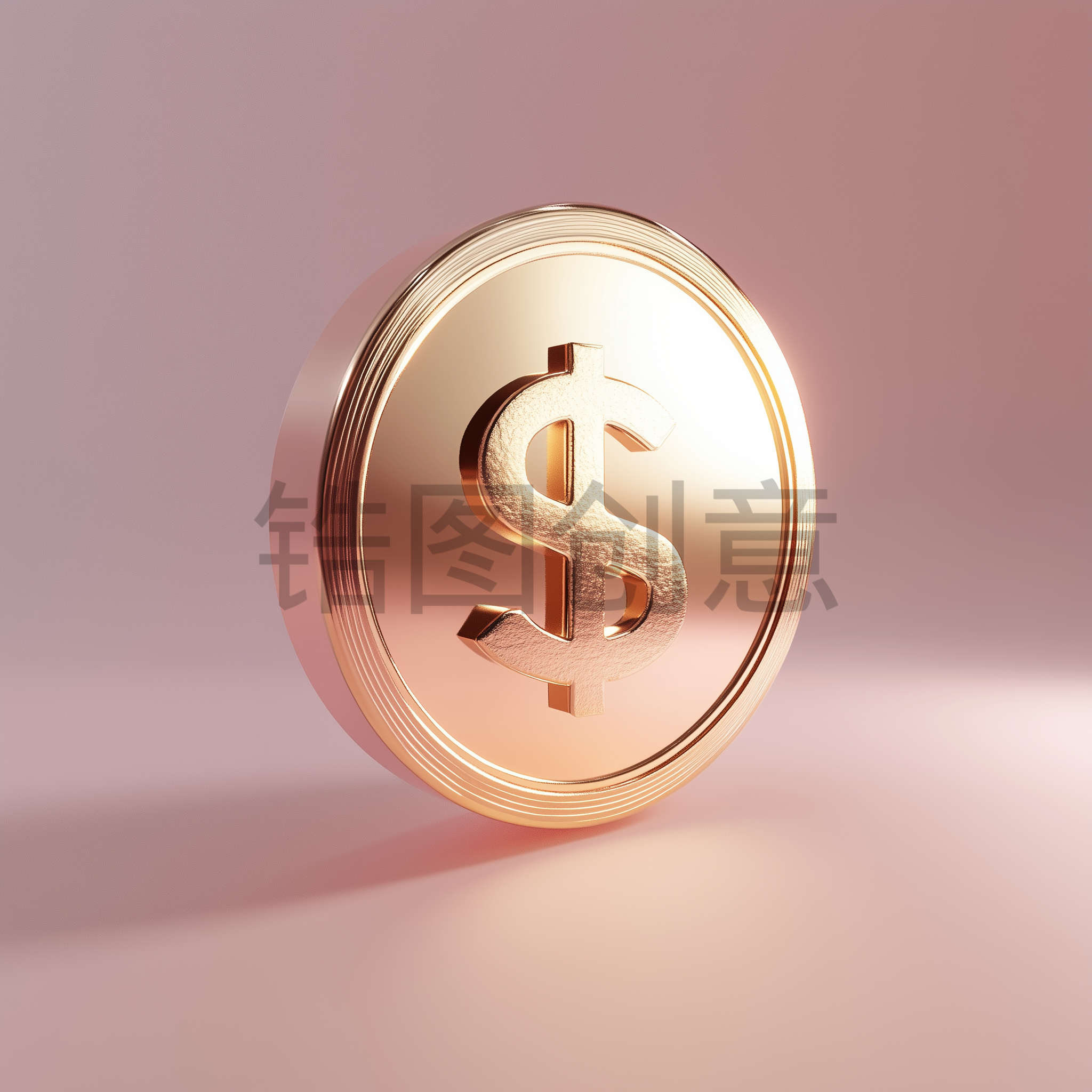 定设网-3d立体金币金钱金属质感元素背景