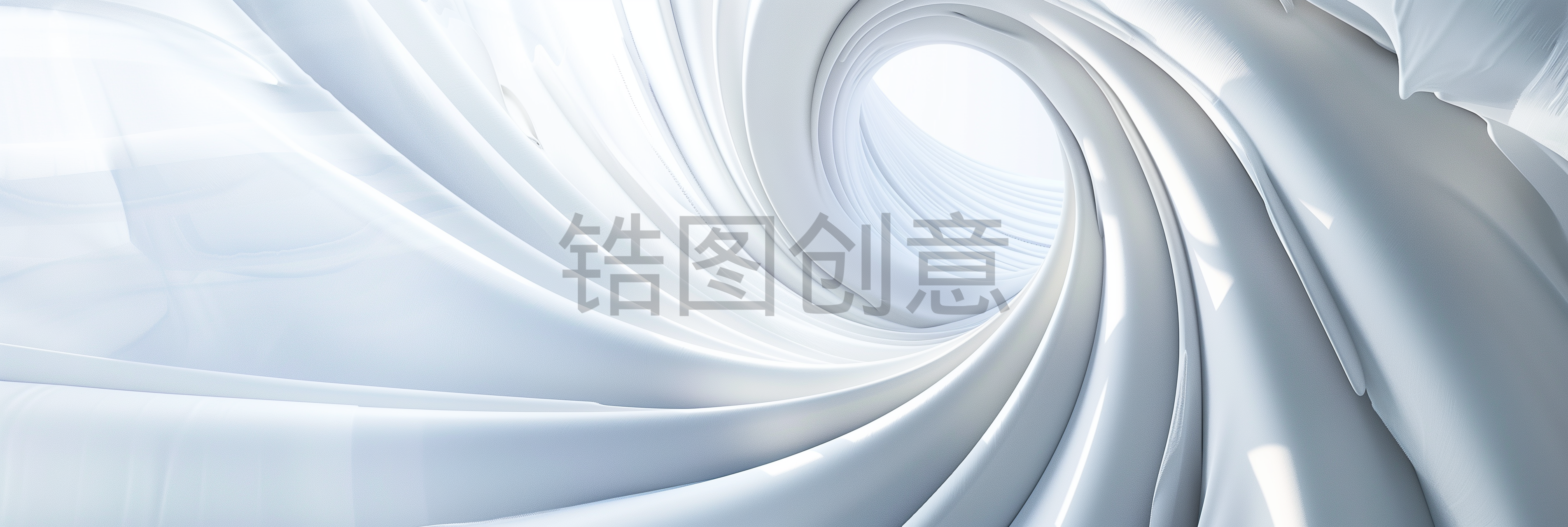 定设网-白色螺旋曲线抽象构图三维背景
