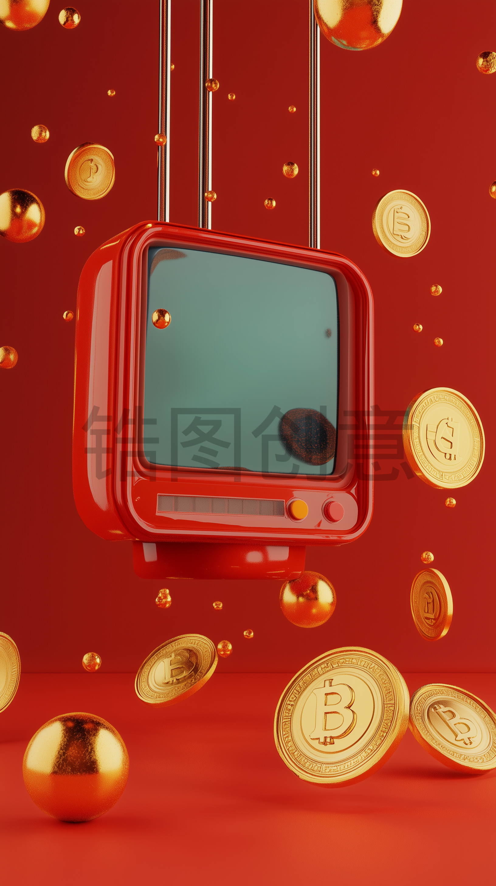 定设网-金融系列合成金融保险商务金币图片背景素材
