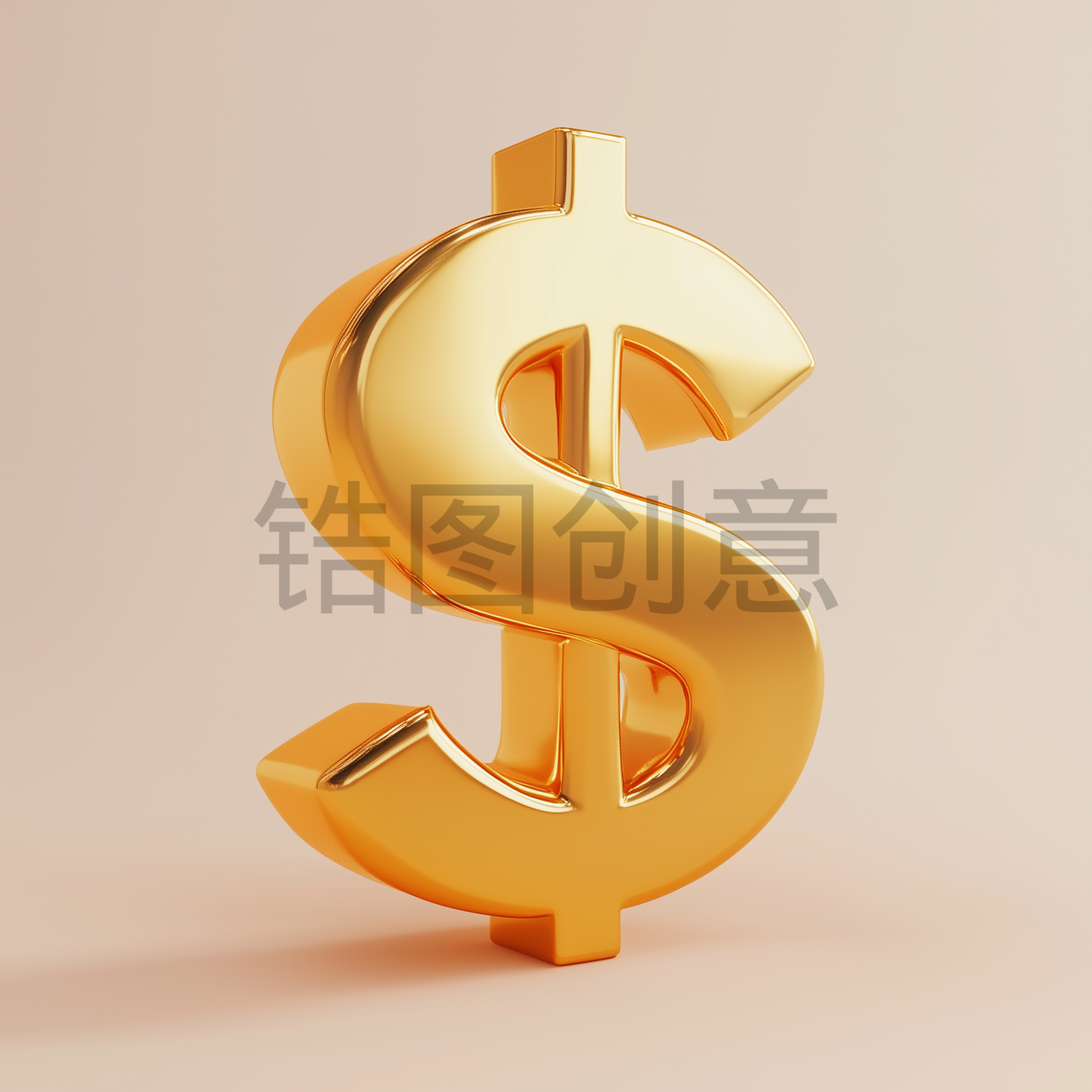 定设网-3d立体金币金钱金属质感元素背景