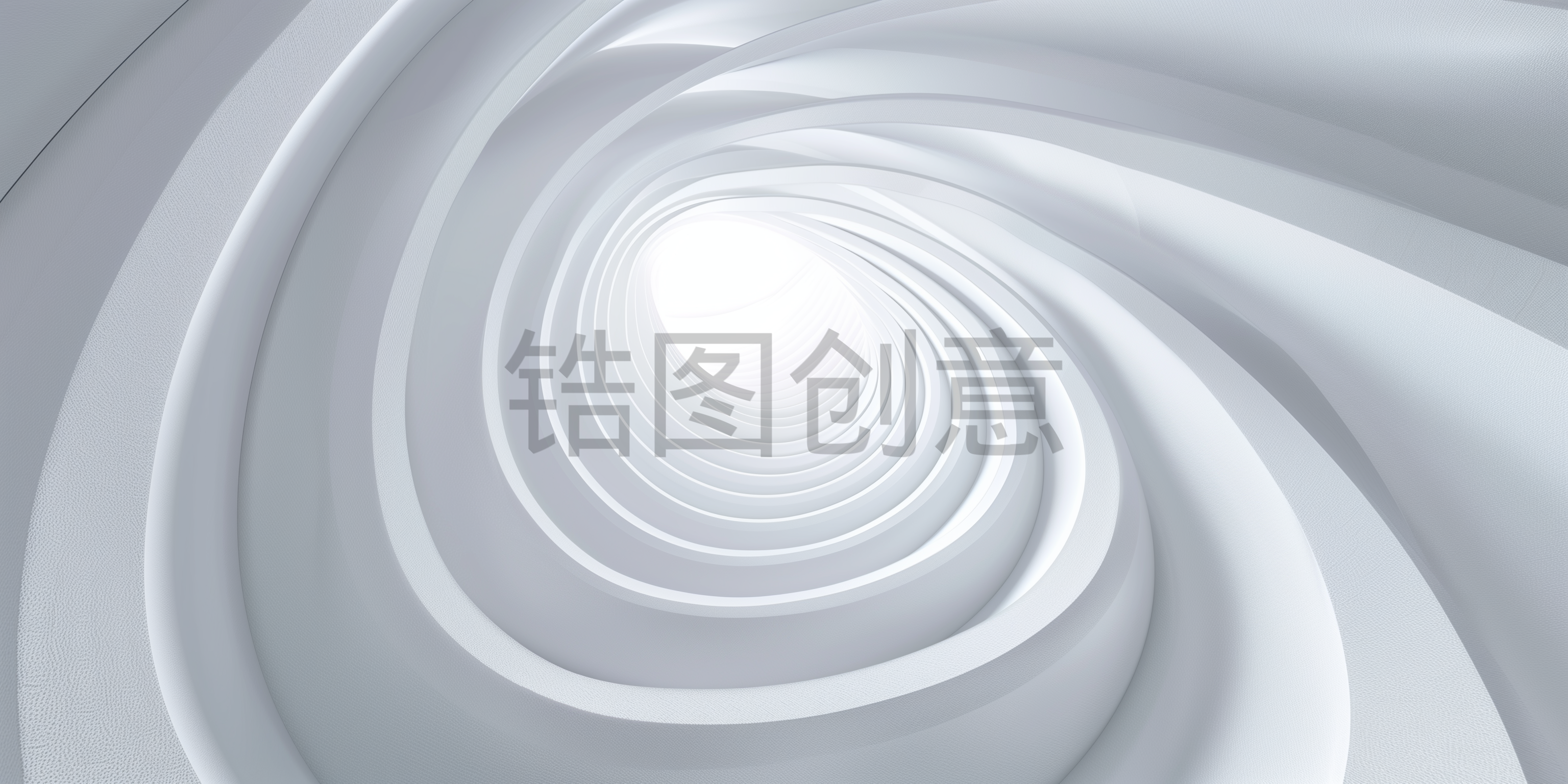 定设网-白色螺旋曲线抽象构图三维背景