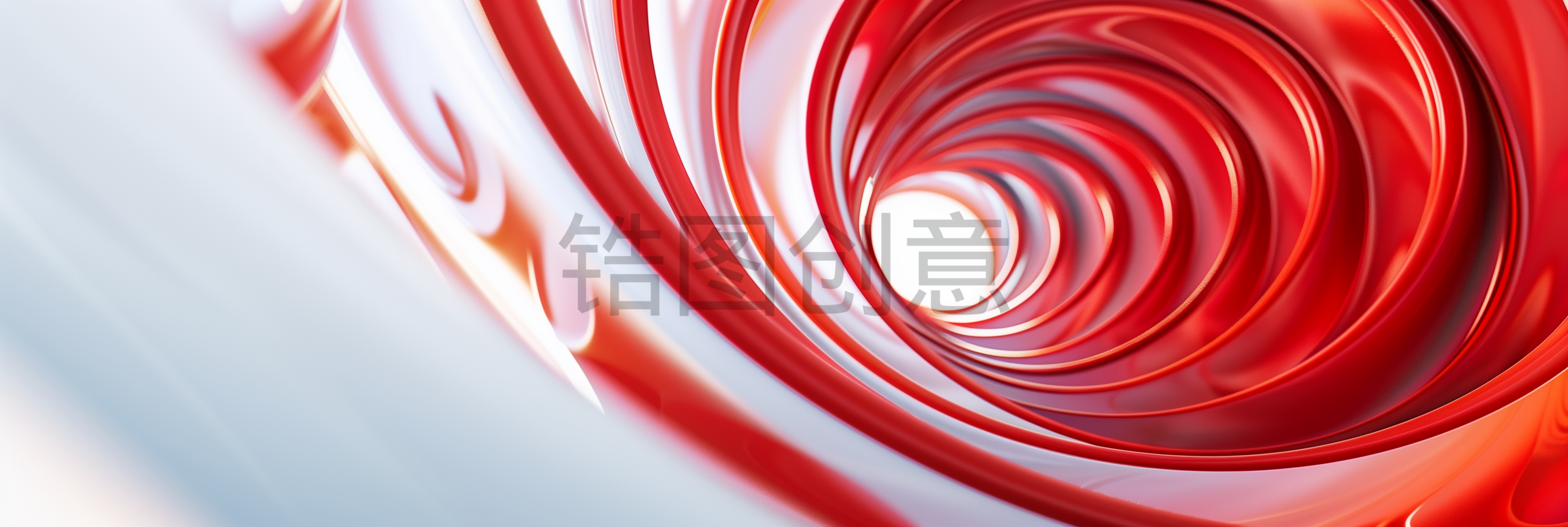 定设网-红色螺旋曲线抽象构图三维背景