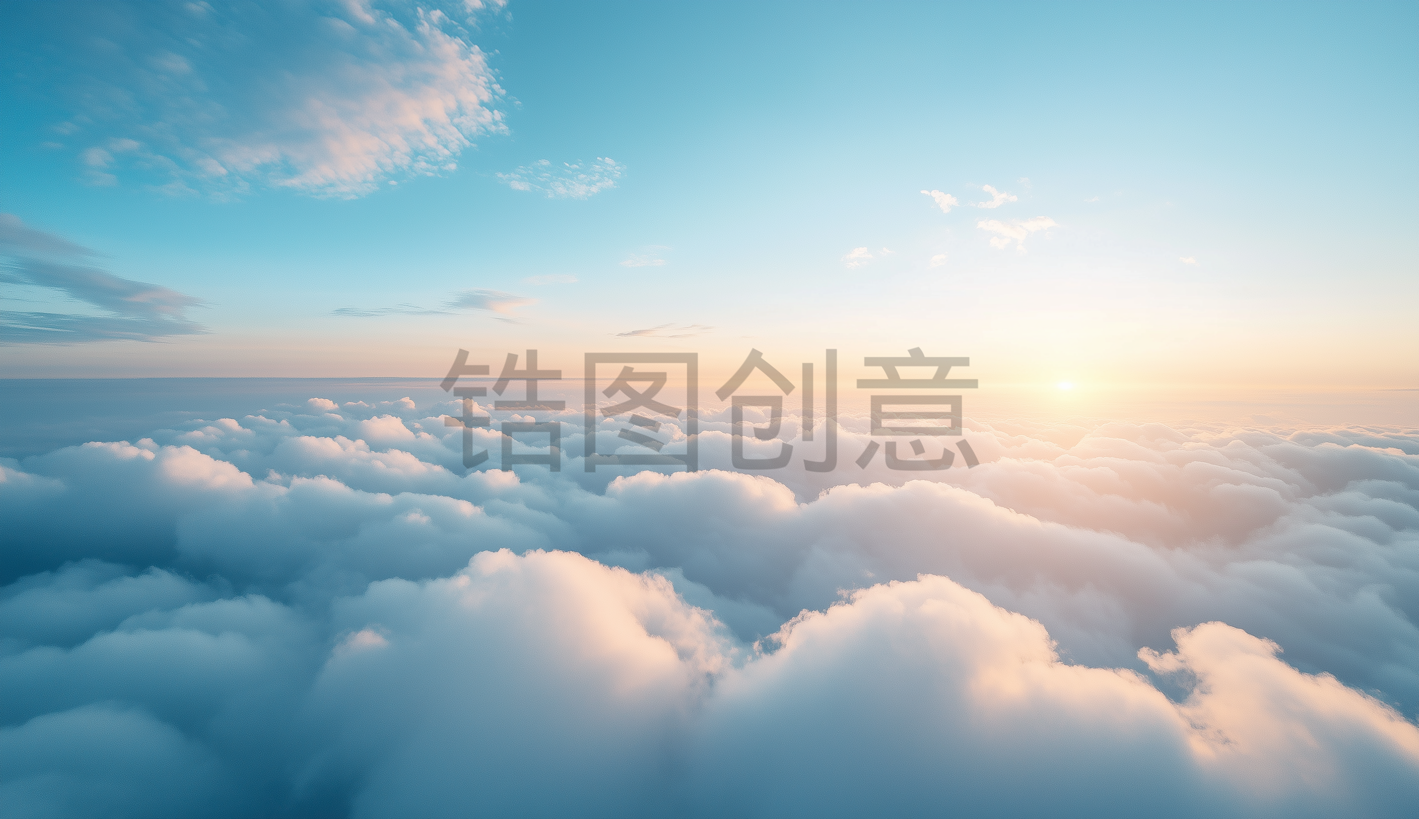 定设网-蓝天白云日出云层云海照片