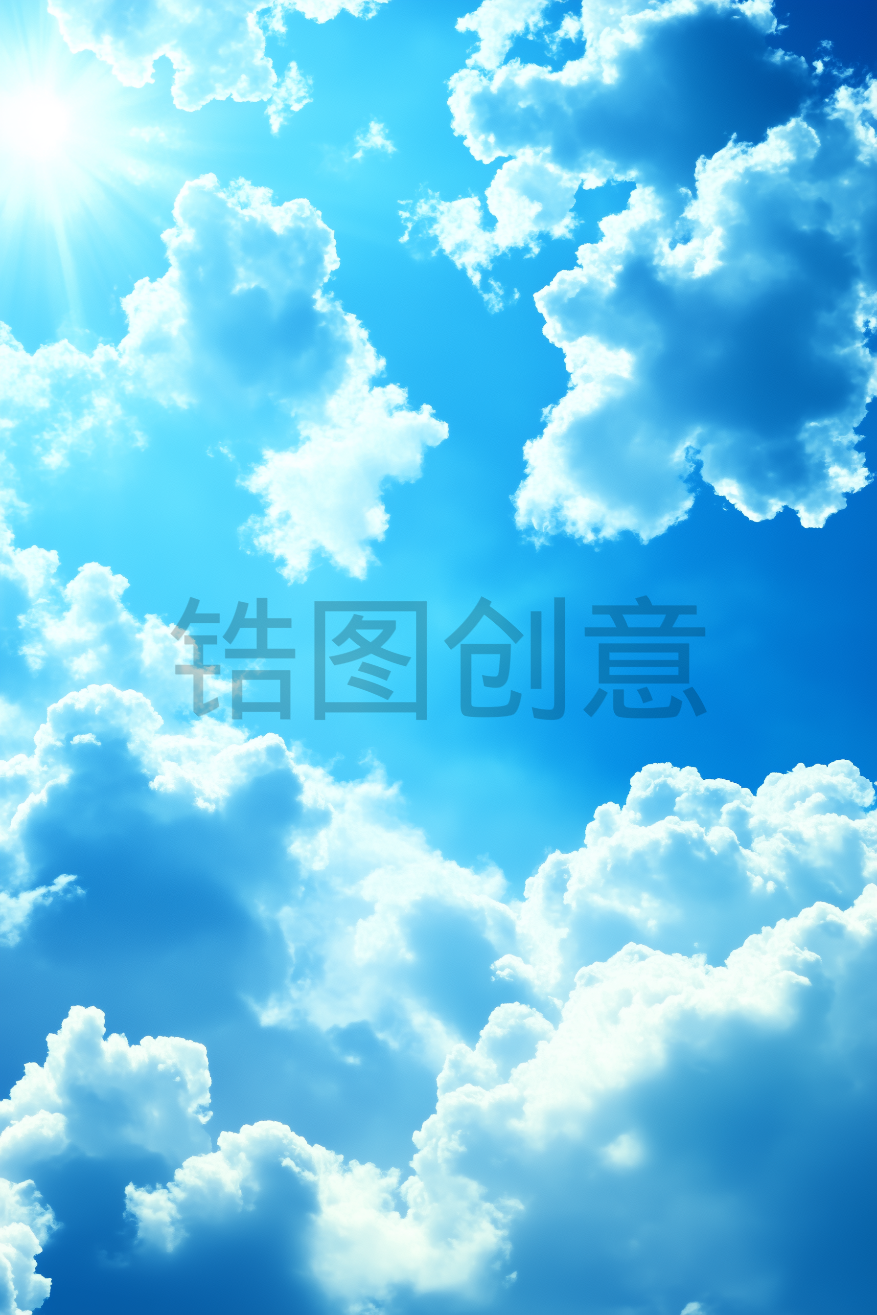 定设网-蓝天白云写实背景