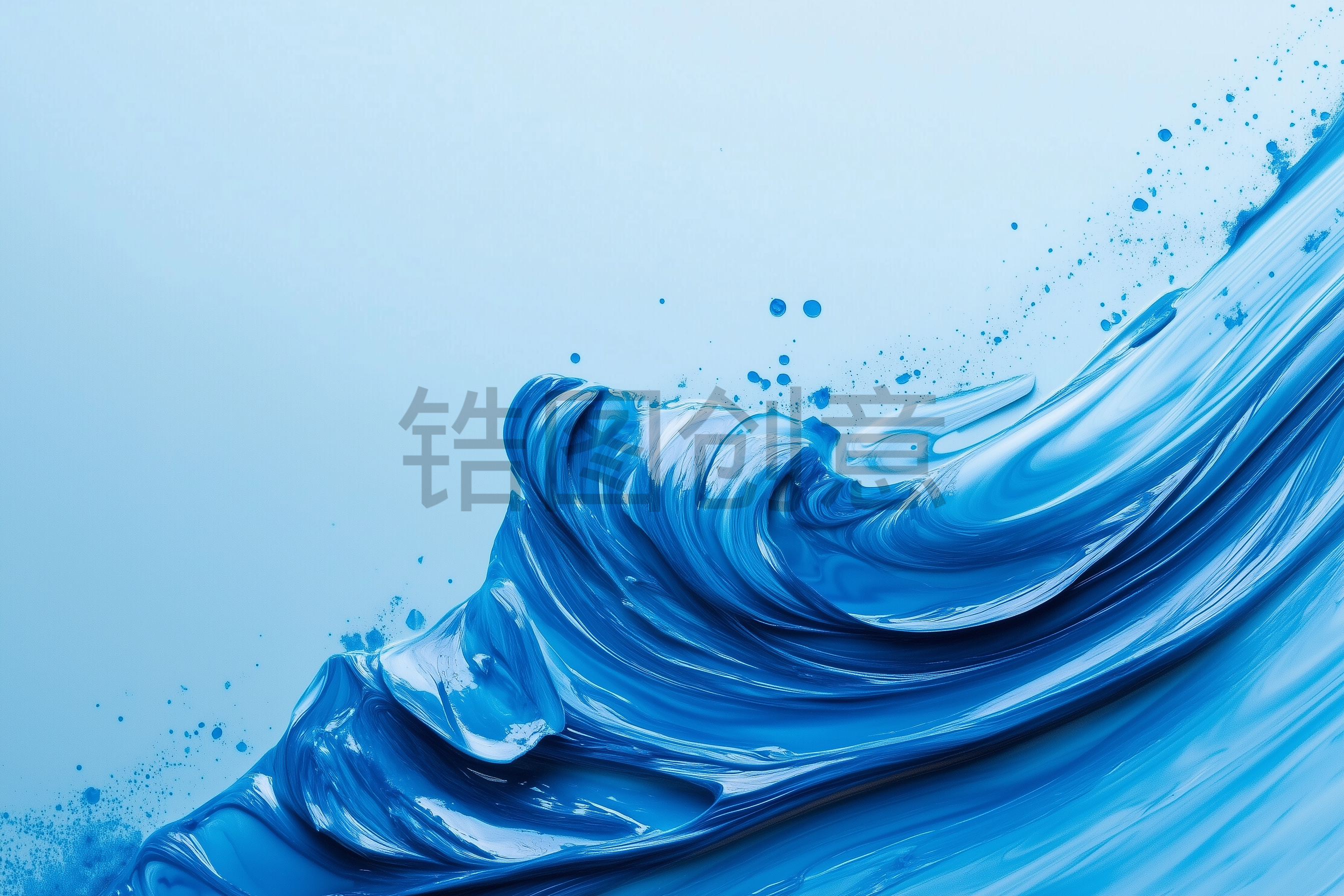 定设网-蓝色抽象油画丙烯肌理纹理质感背景