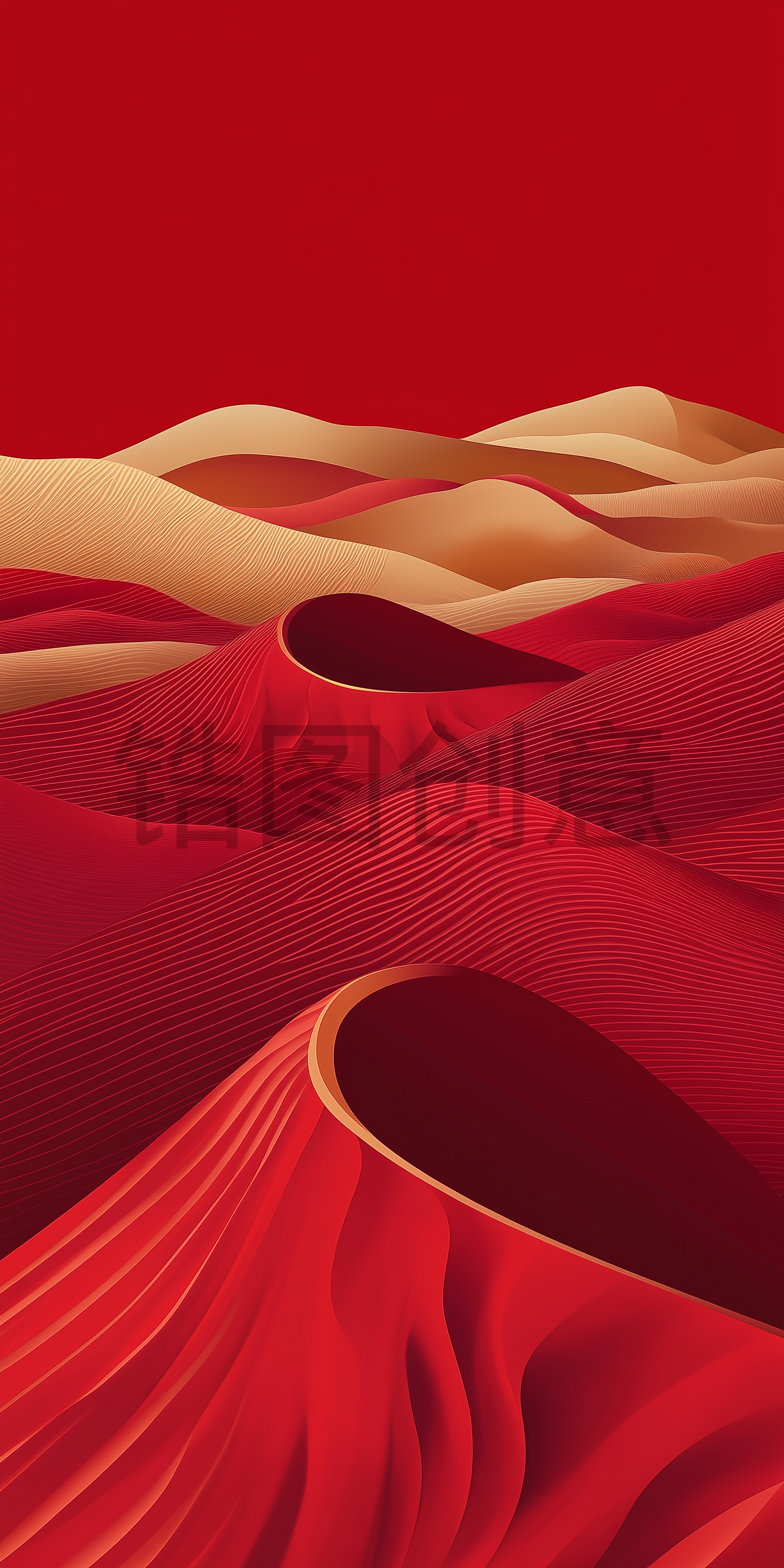 定设网-红色抽象曲线质感肌理背景