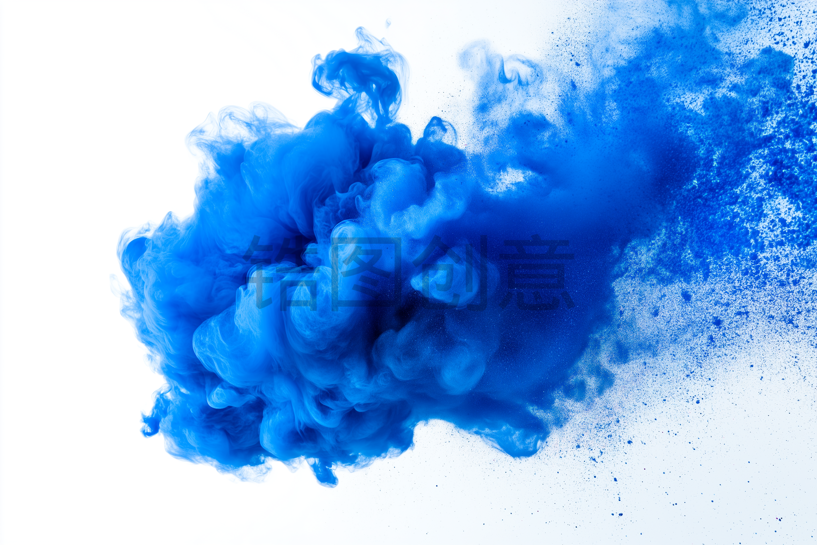 定设网-蓝色水彩泼墨晕染背景