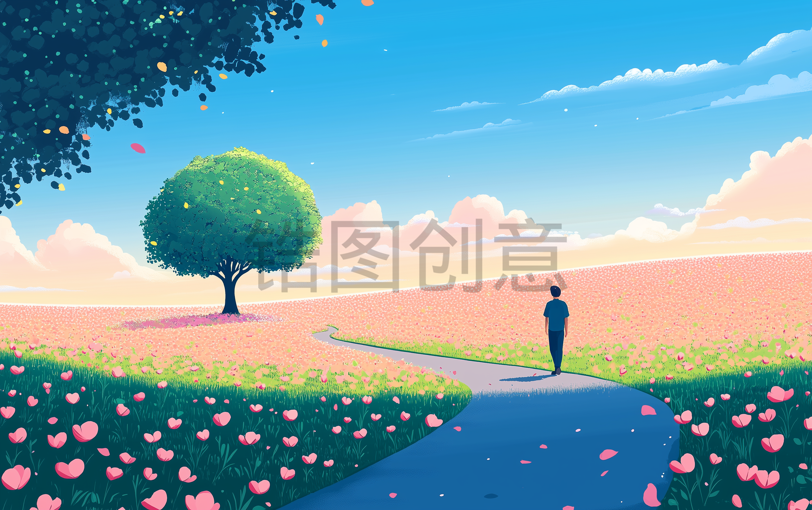 定设网-春天春季植物清新鲜花场景图片