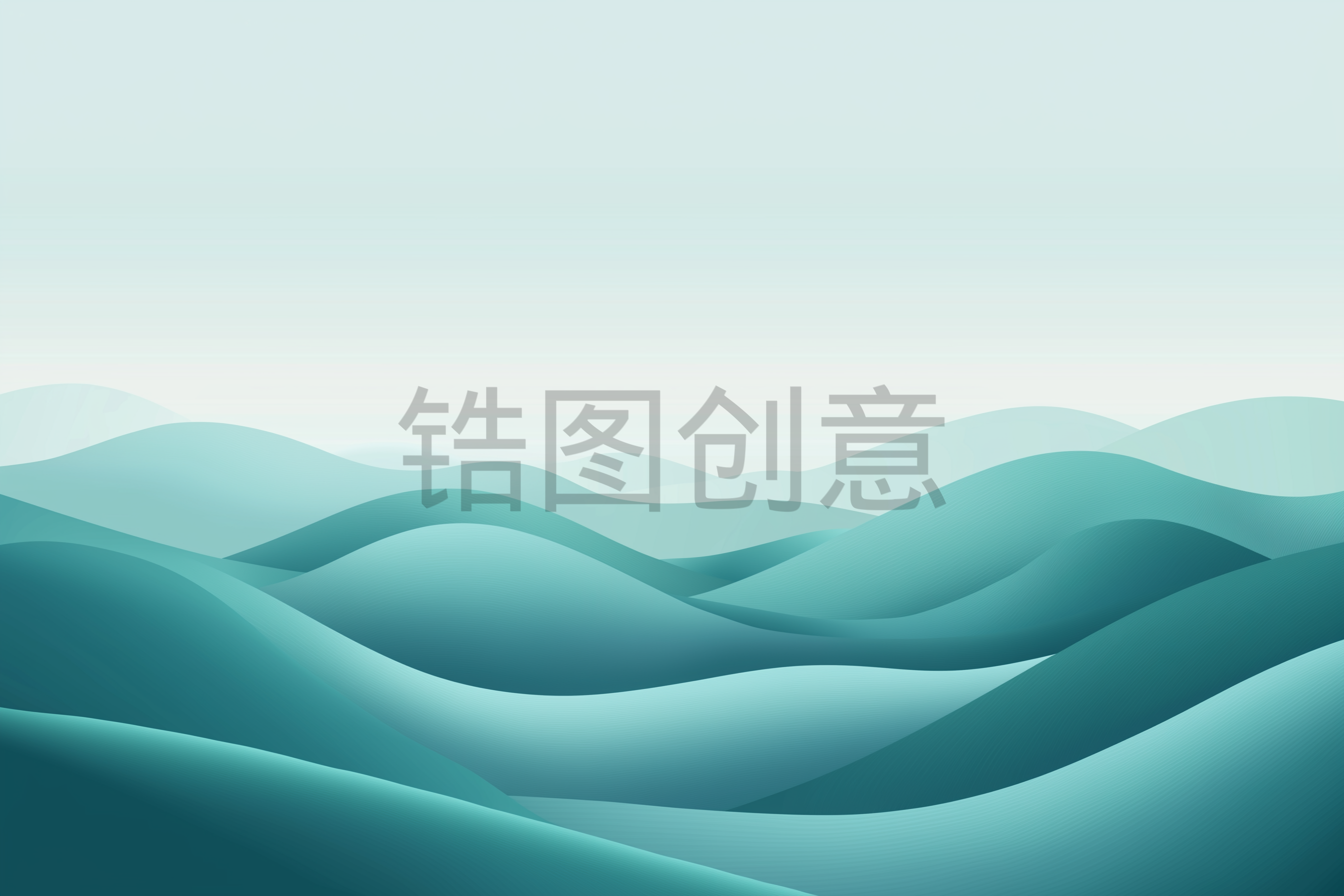 定设网-绿色曲线抽象背景