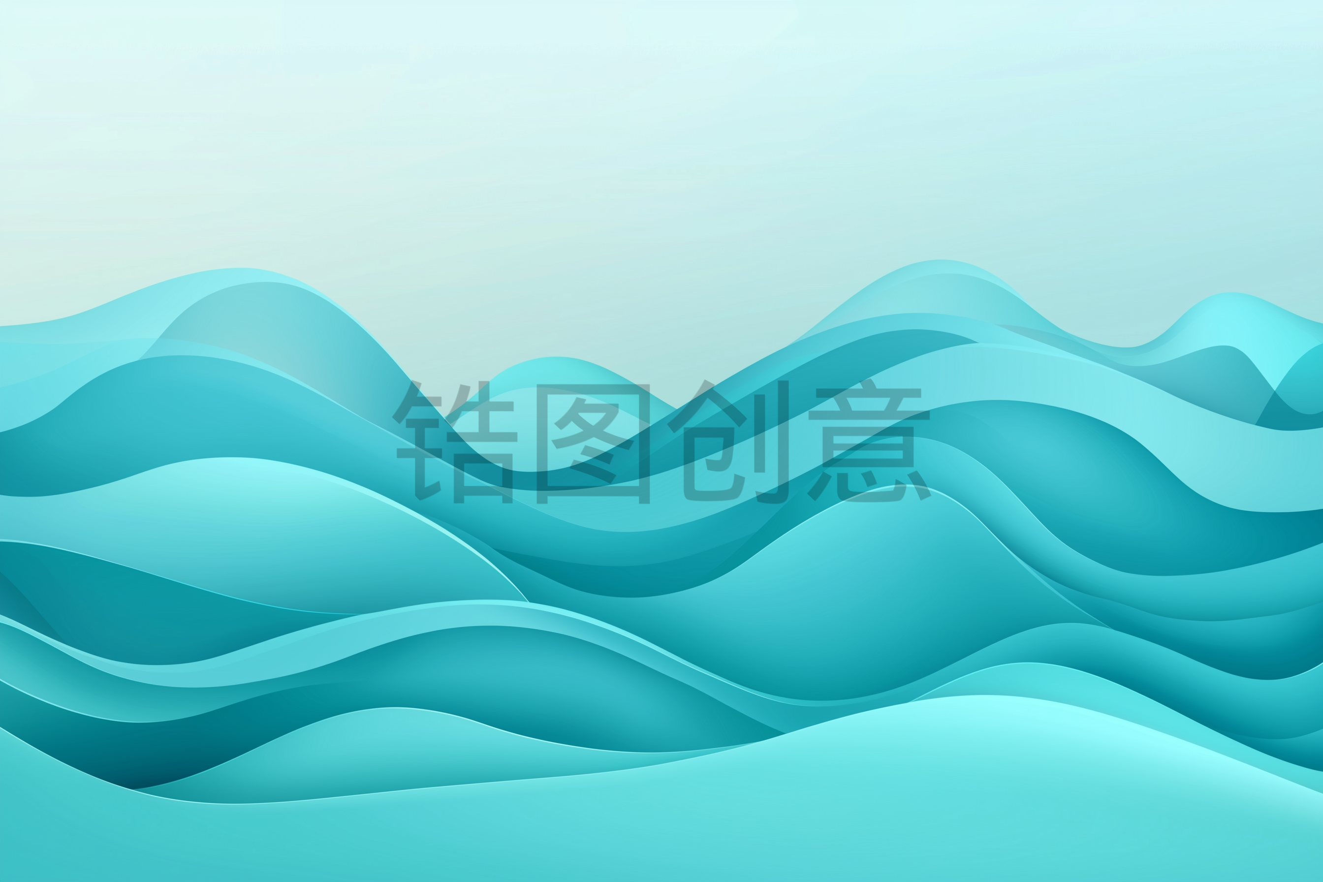 定设网-蓝色曲线抽象背景