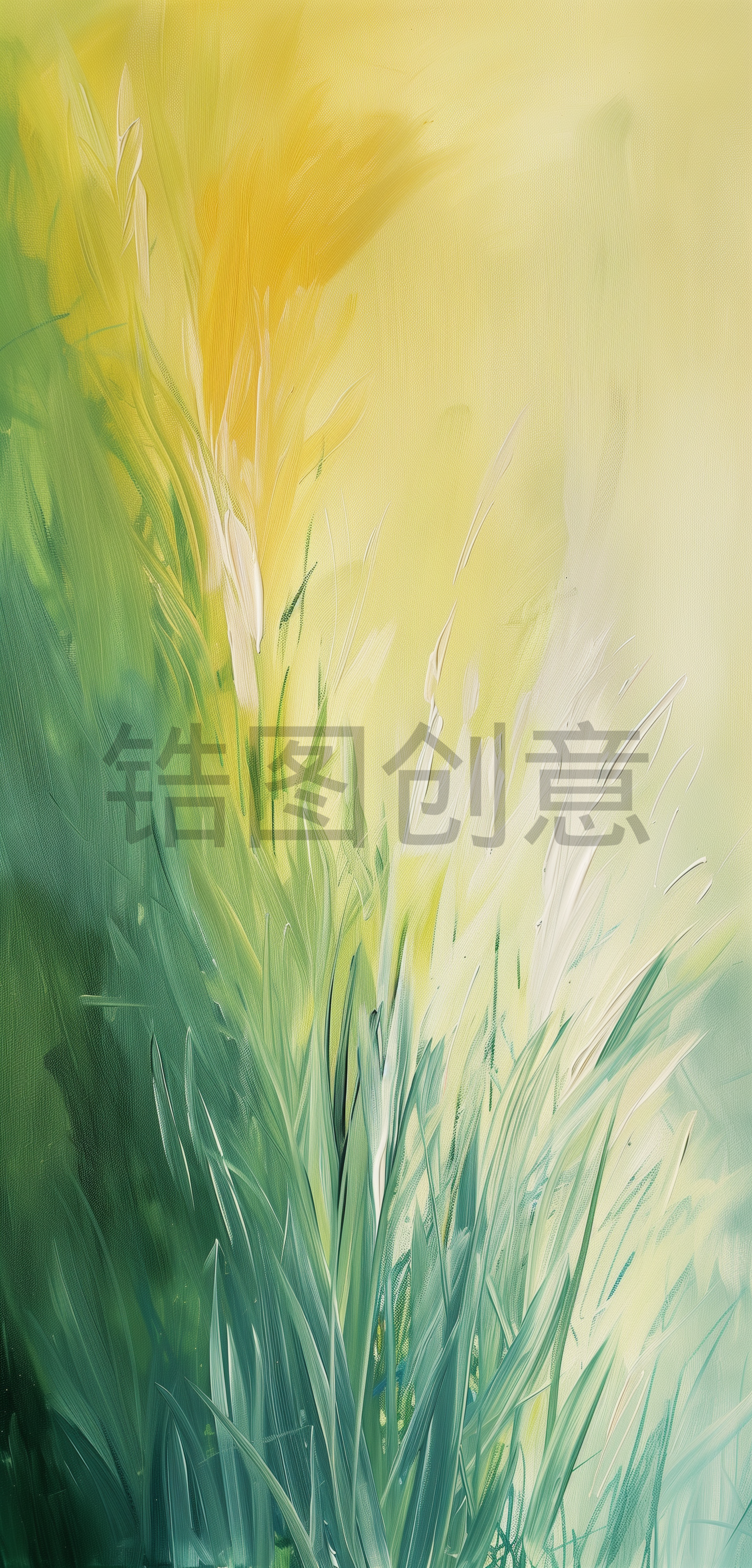 定设网-绿色渐变简约油漆油画肌理背景