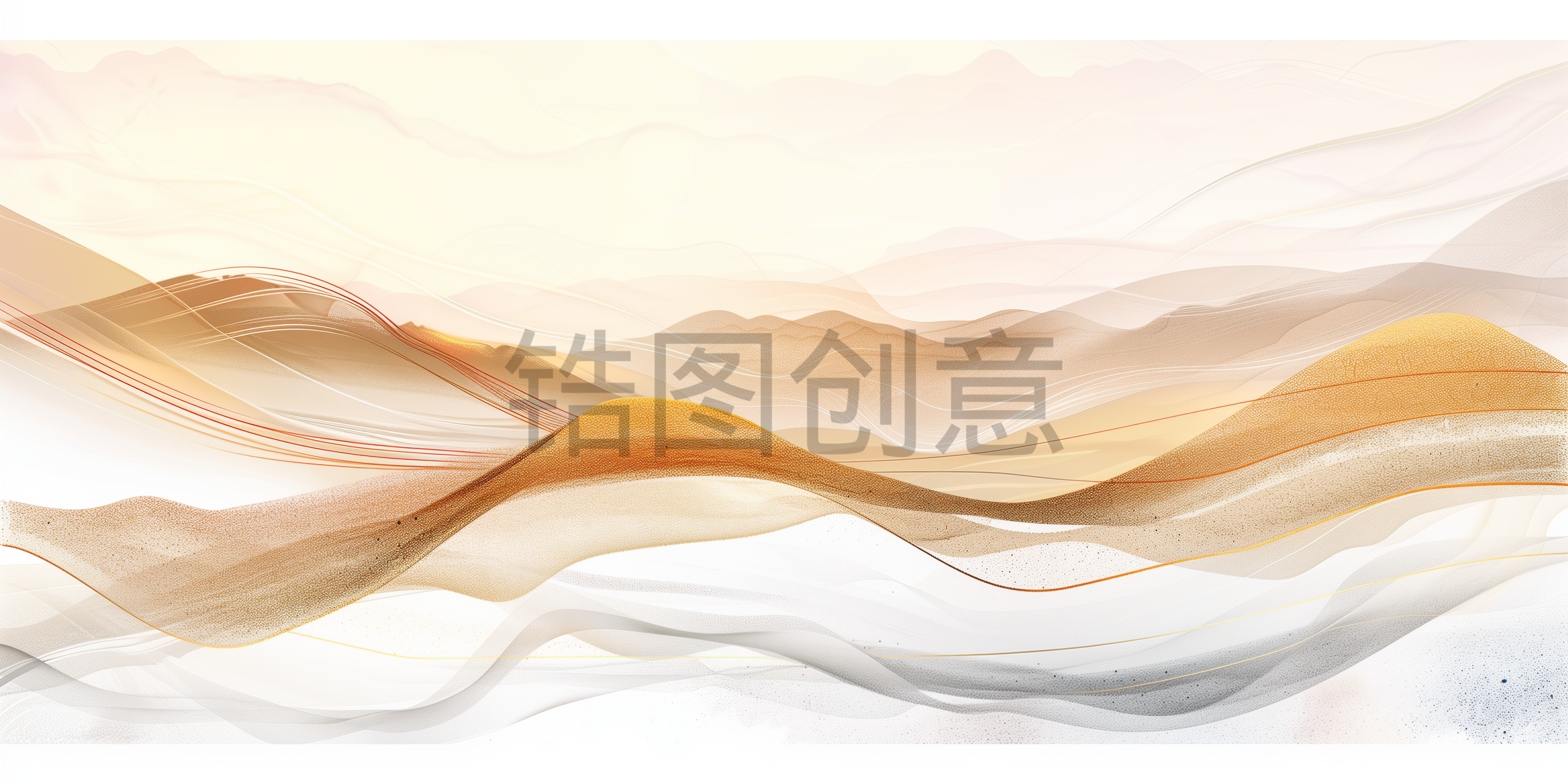 定设网-中国风曲线抽象波浪状抽象背景