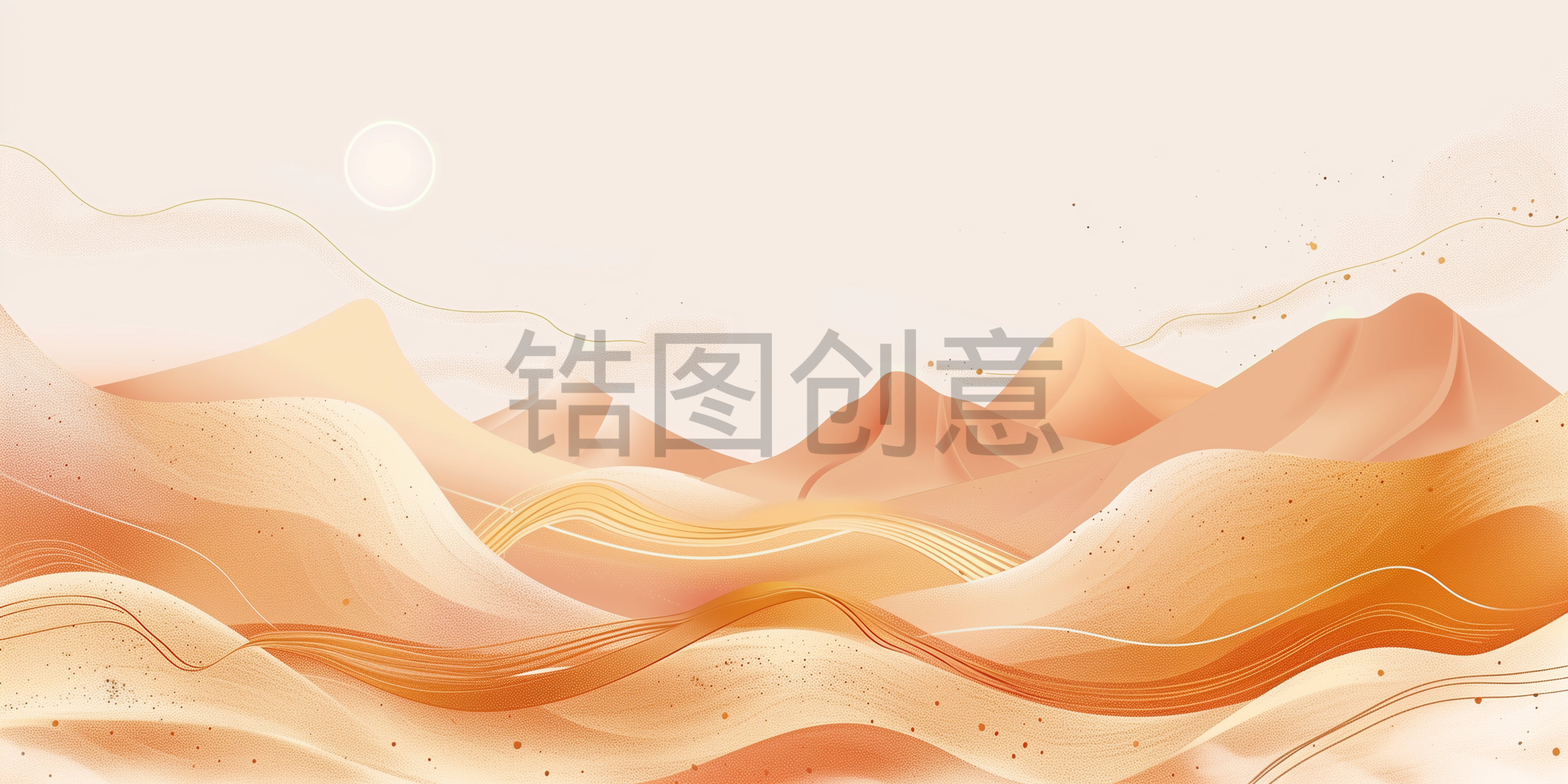 定设网-中国风曲线抽象波浪状抽象背景