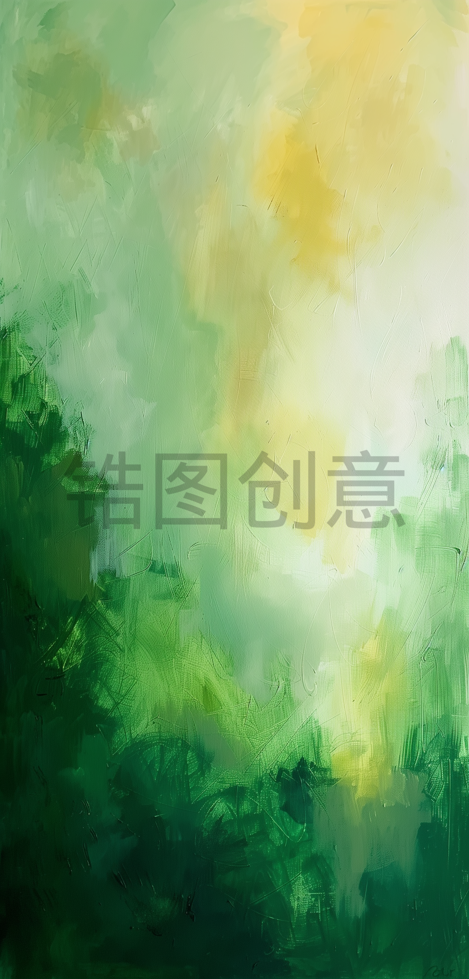 定设网-绿色渐变简约油漆油画肌理背景