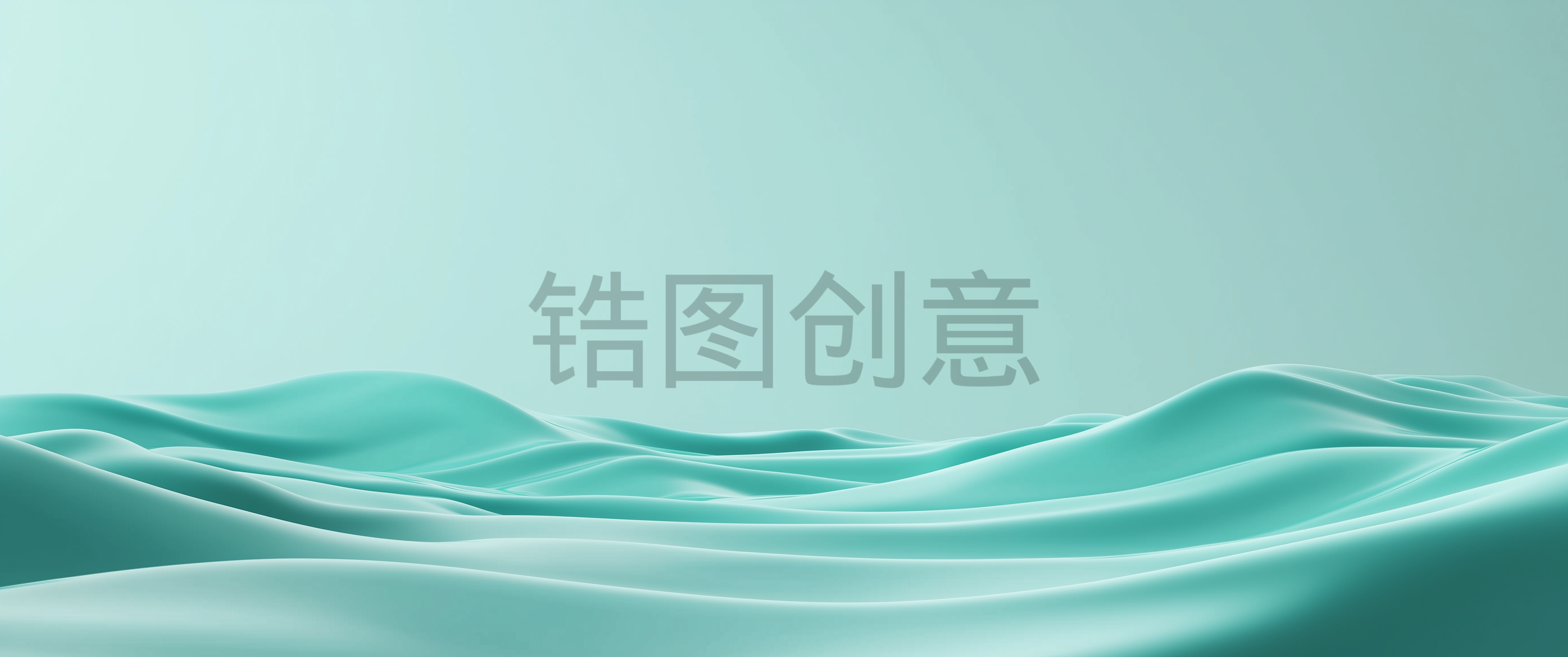 定设网-绿色曲线波浪状抽象背景