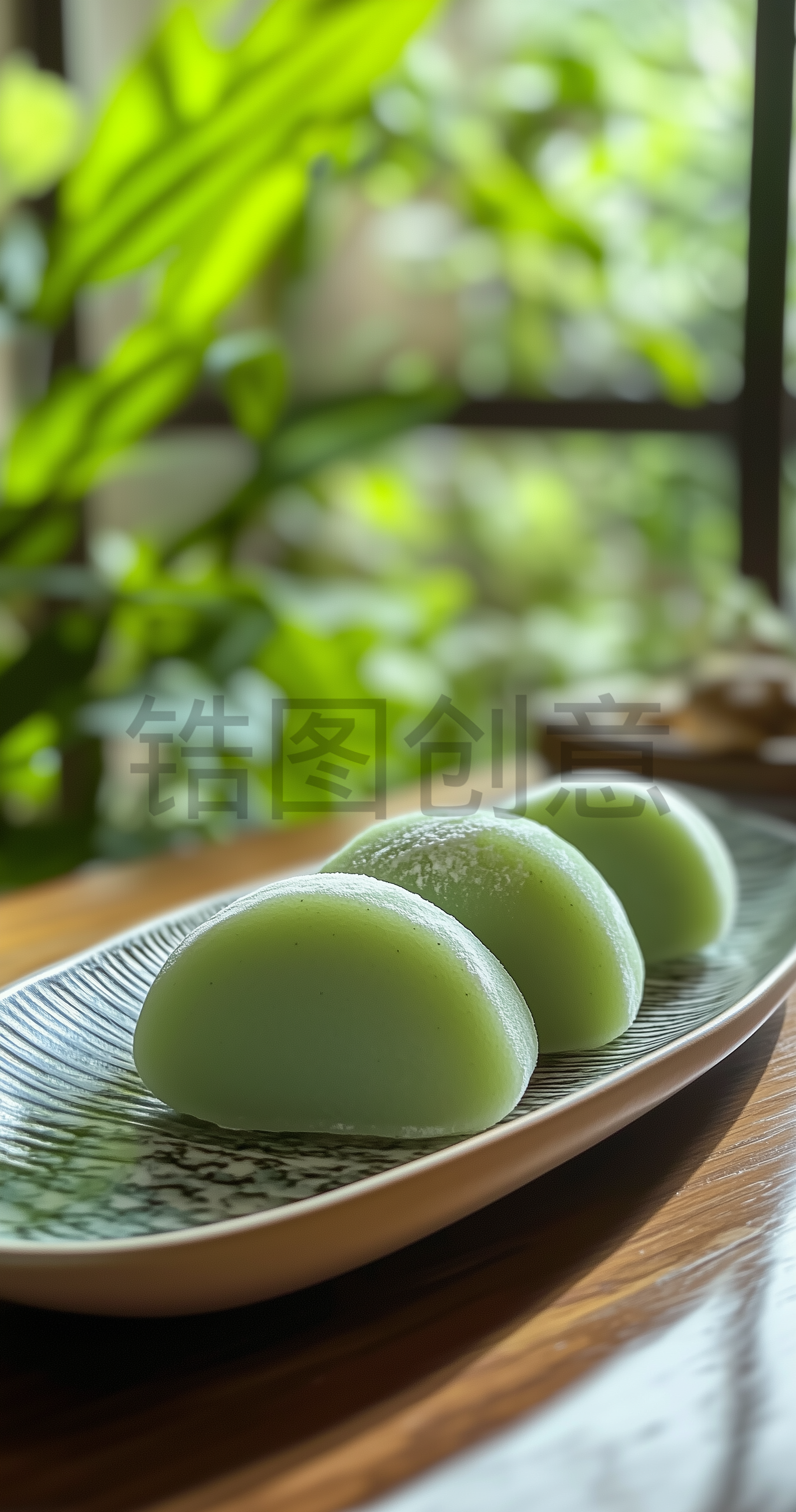 定设网-清明节清明写实风青团美食背景