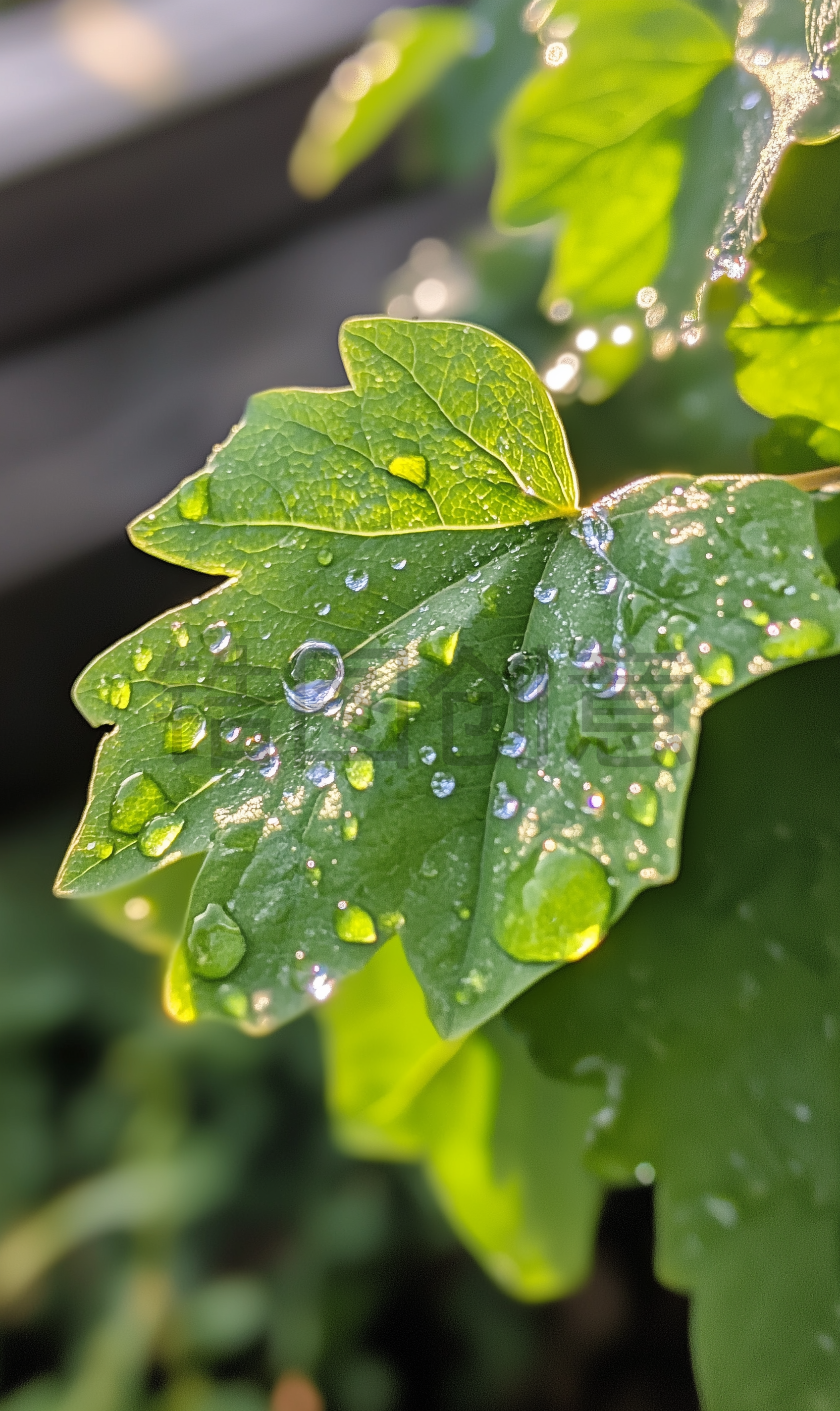 定设网-春天春季春日实景植物露珠水珠水滴场景背景图片素材