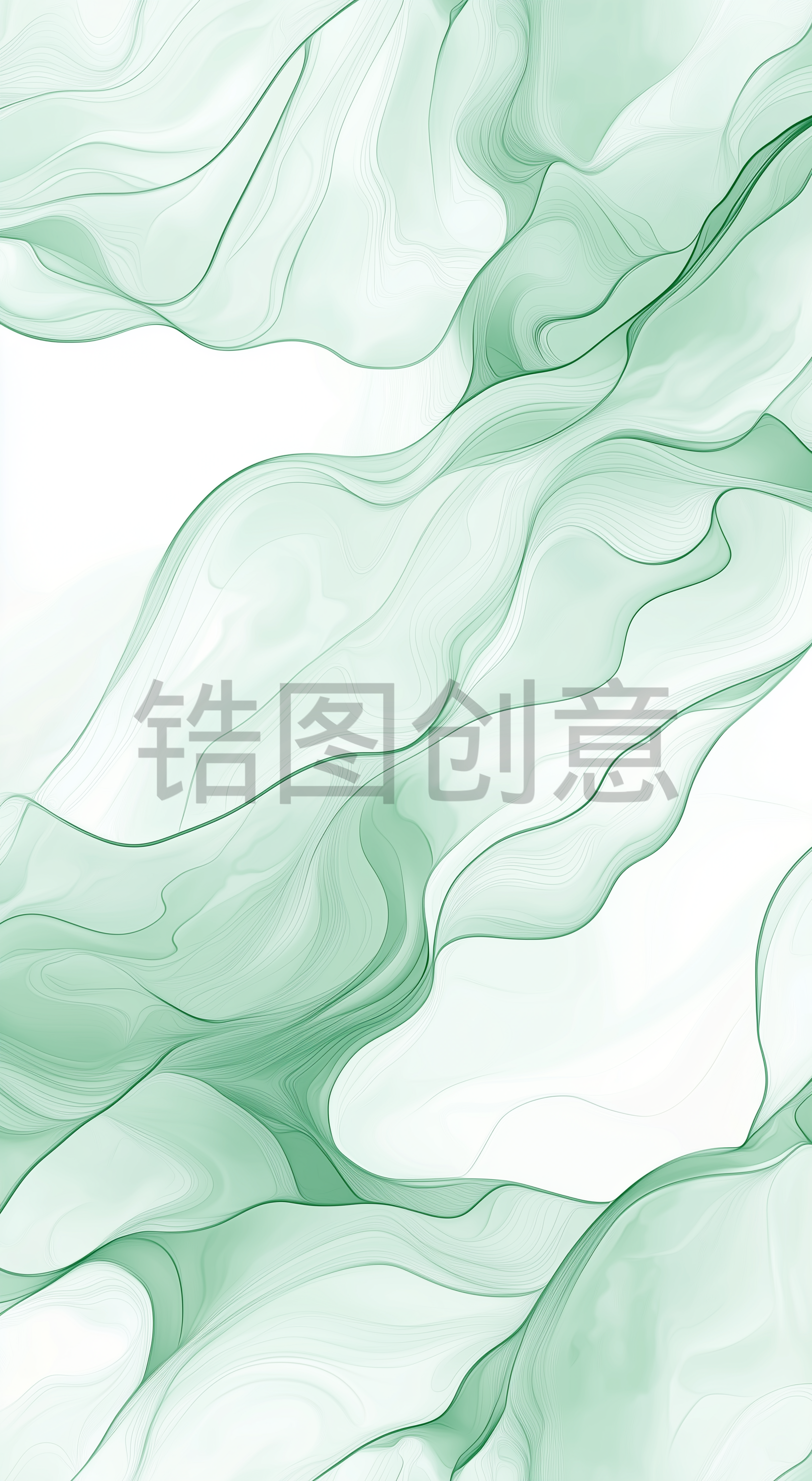 定设网-绿色曲线肌理背景