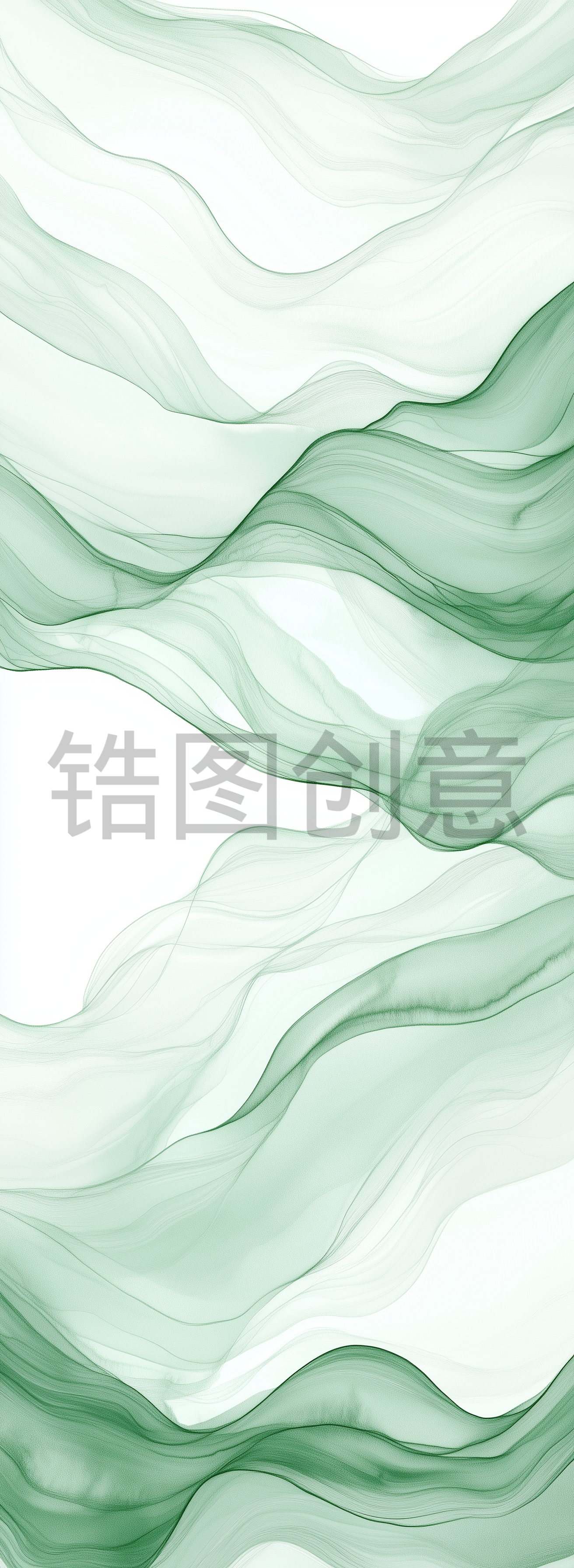 定设网-绿色曲线纹理肌理背景