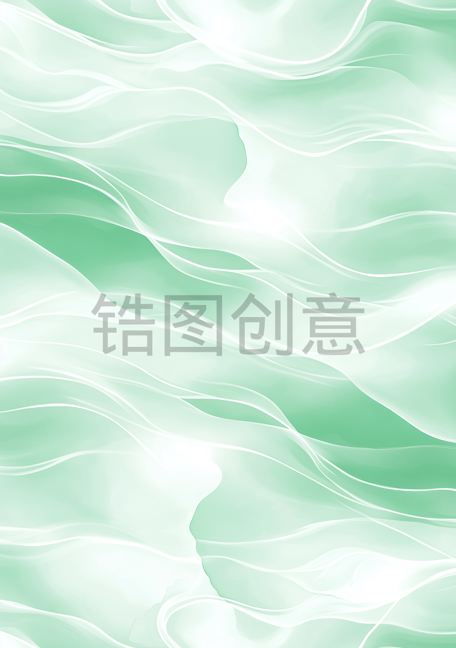 定设网-绿色曲线纹理背景