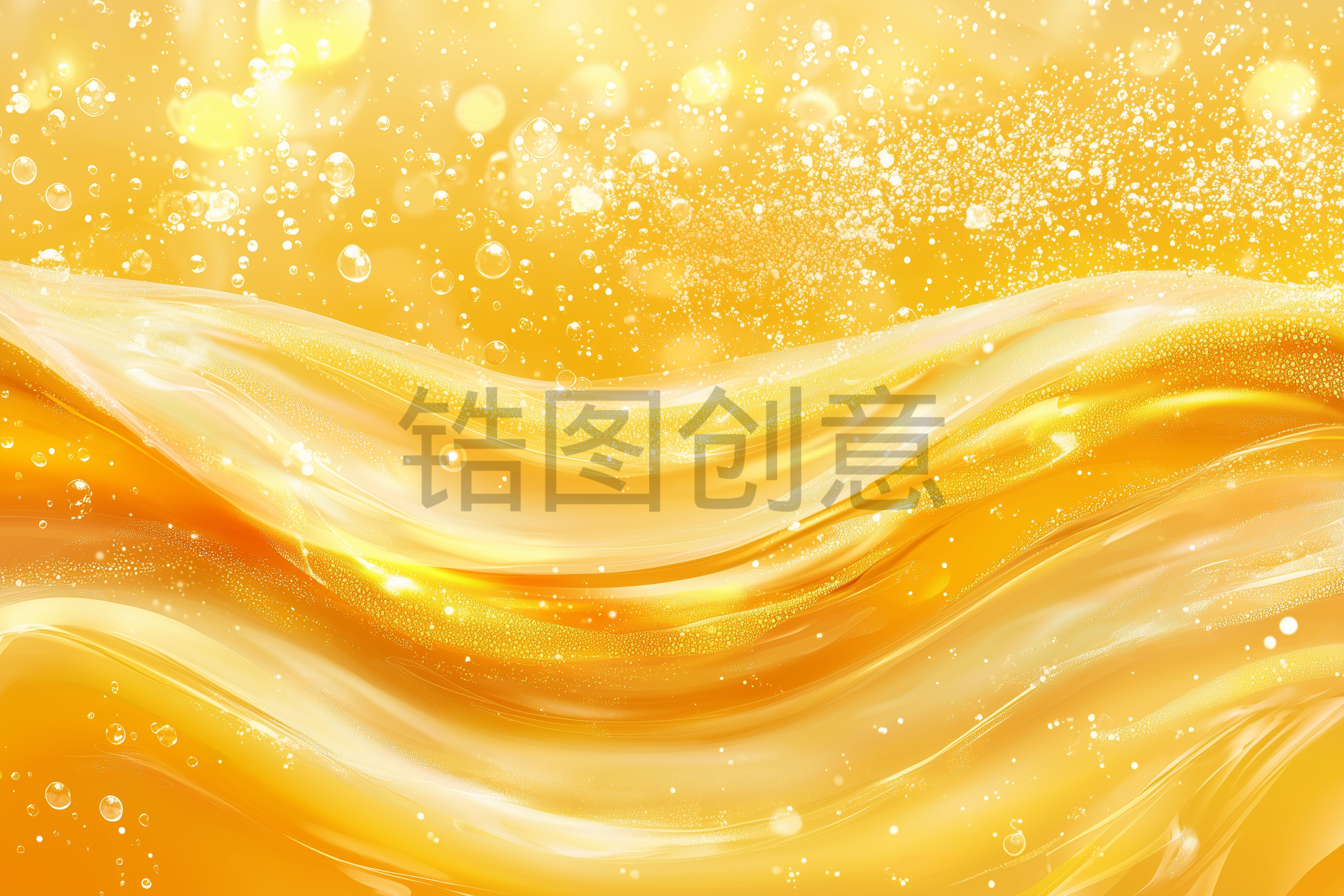 定设网-金色分子精华水泡油泡拉丝背景素材