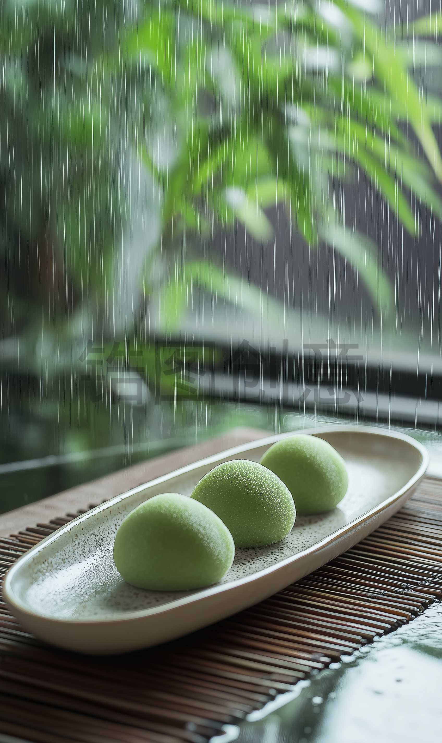 定设网-清明节青团美食写实背景