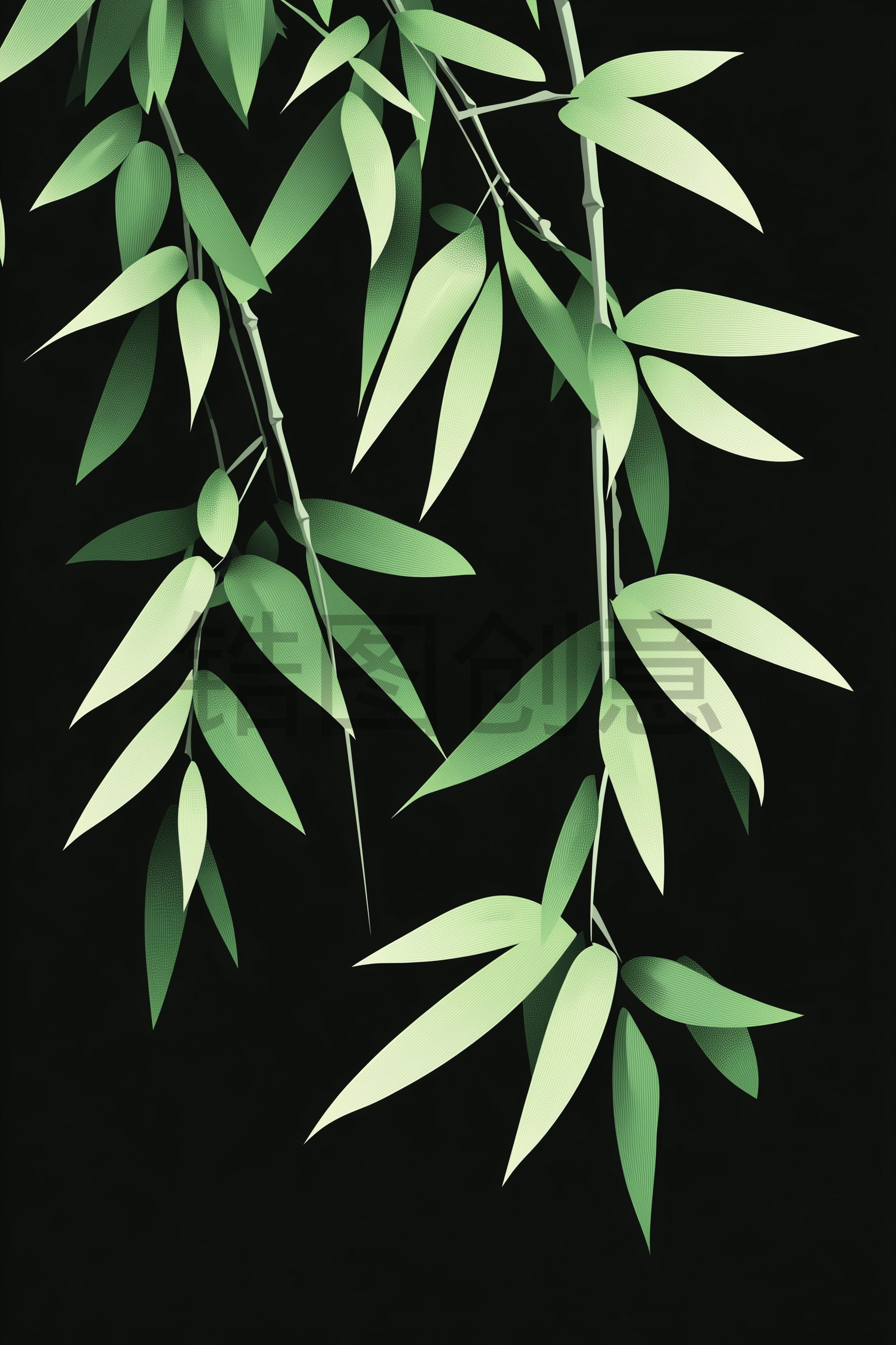 定设网-植物枝叶竹子竹叶元素