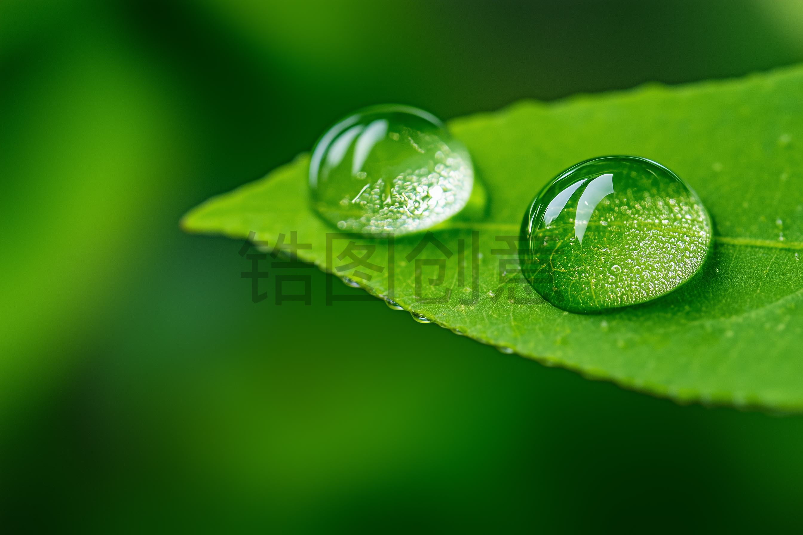 定设网-春天春季春日实景植物露珠水珠水滴场景背景图片素材