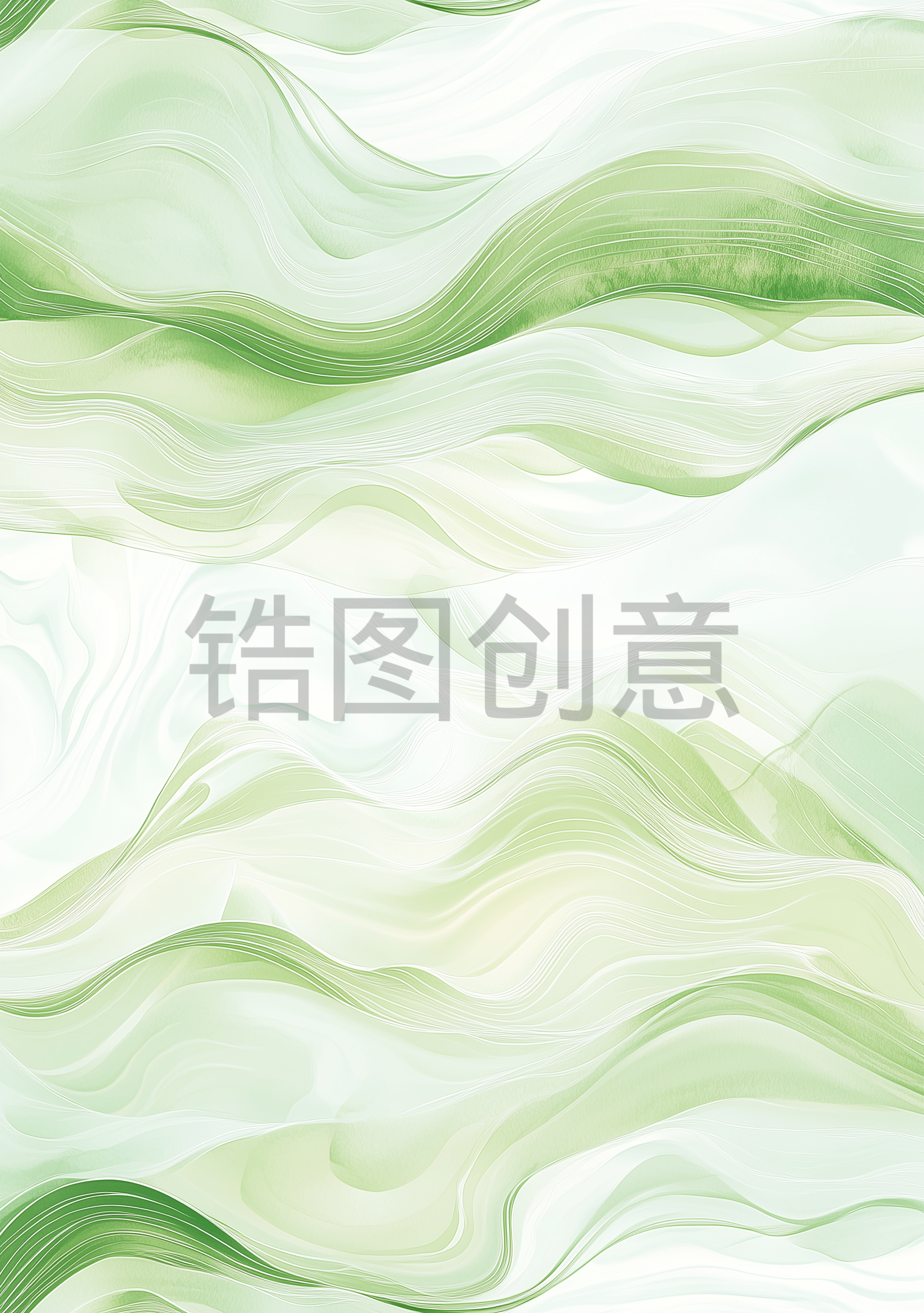 定设网-绿色曲线肌理背景