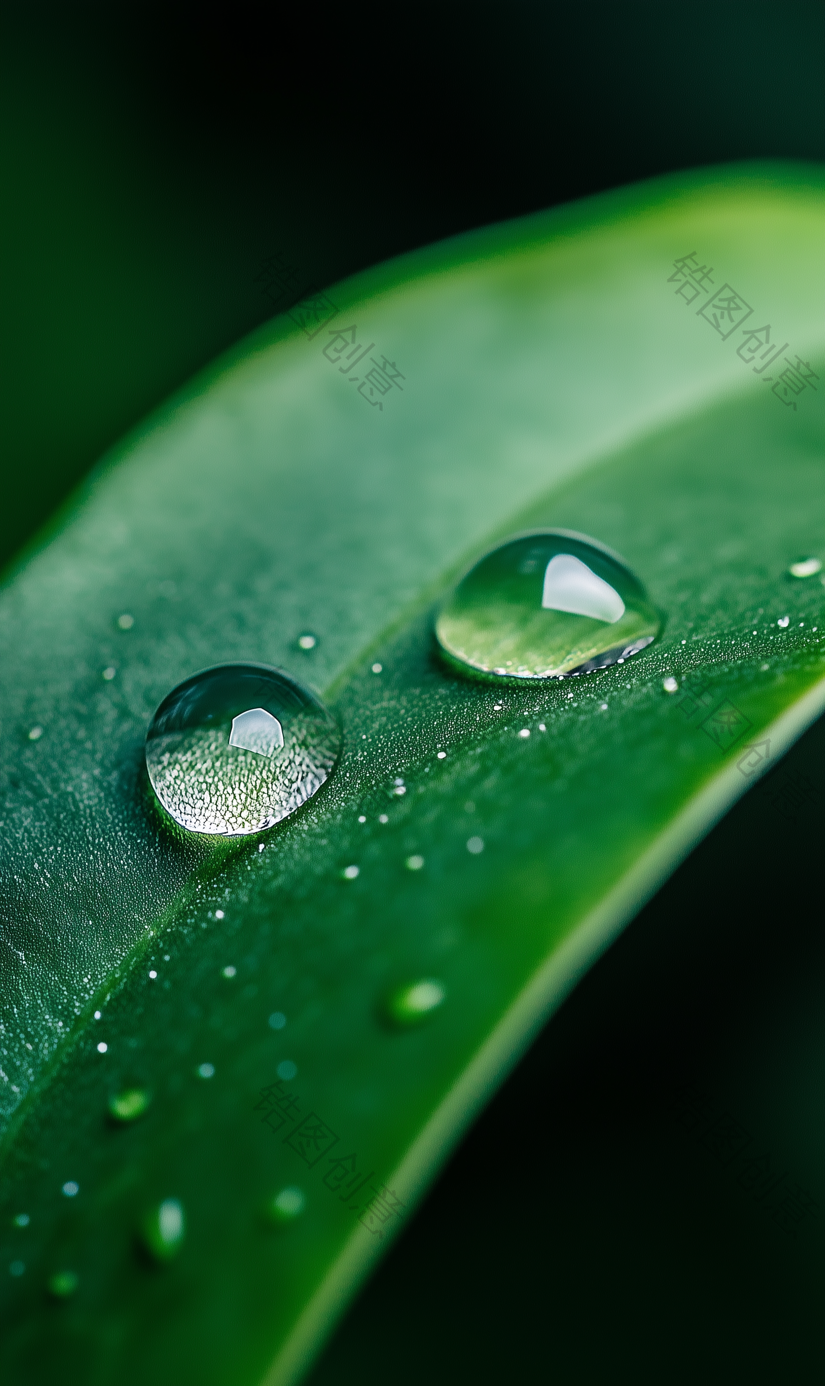 定设网-春天春季春日实景植物露珠水珠水滴场景背景图片素材