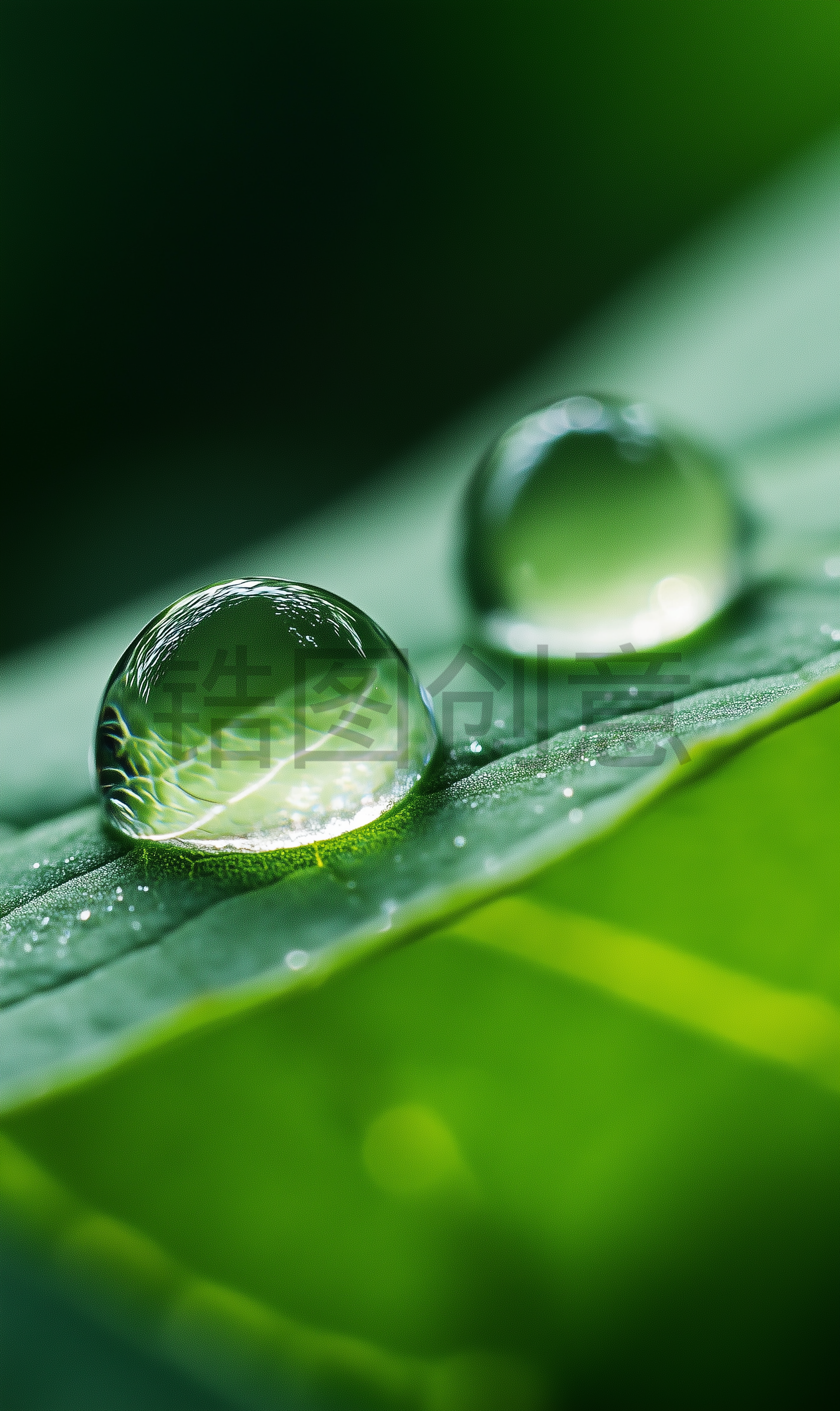 定设网-春天春季春日实景植物露珠水珠水滴场景背景图片素材