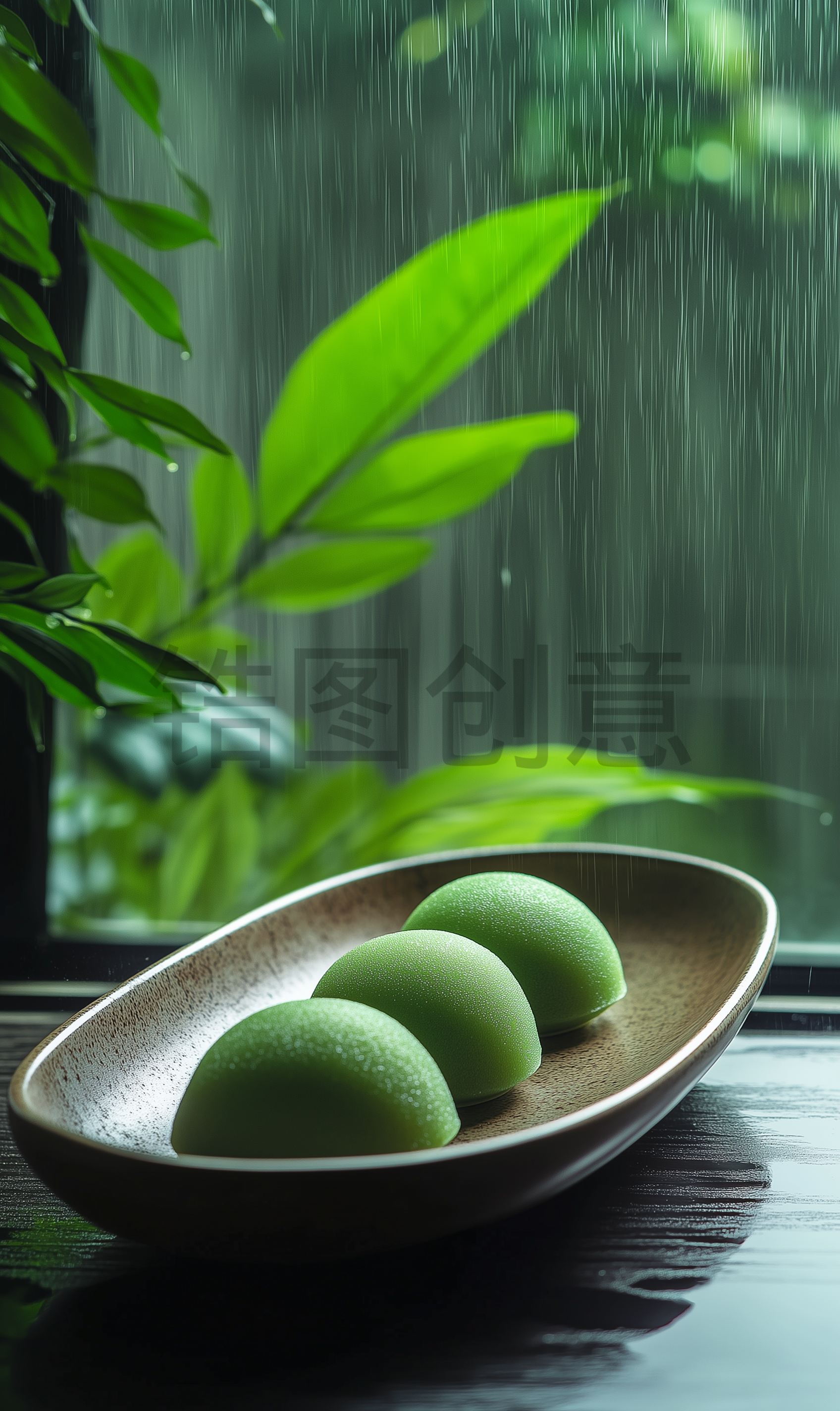 定设网-青团美食写实背景