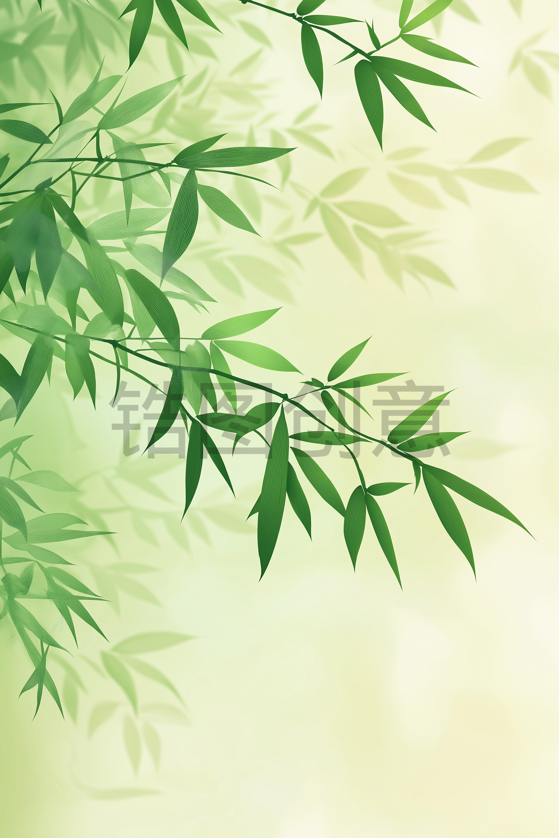 定设网-植物枝叶竹子竹叶元素背景