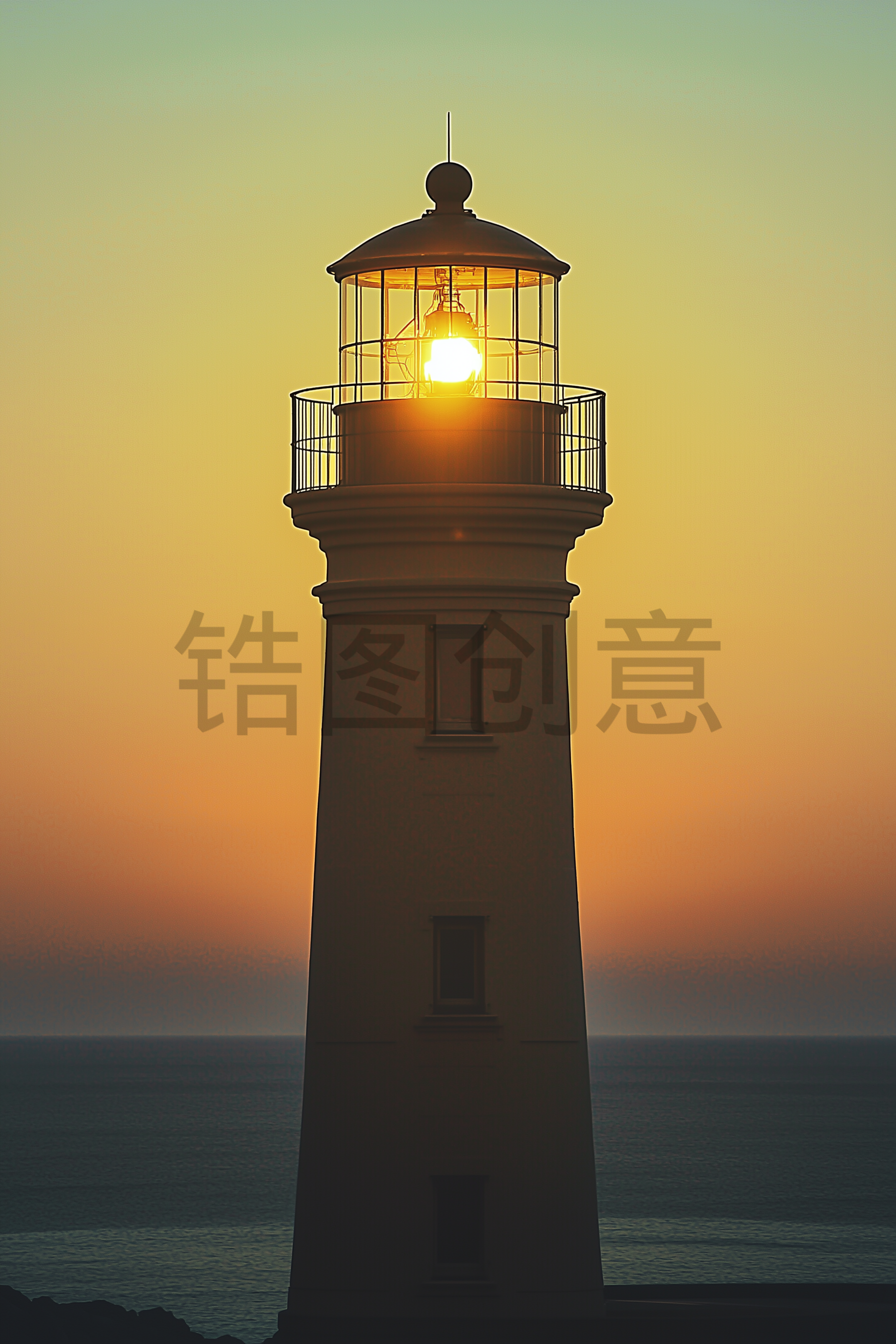 定设网-海边海上灯塔指引灯写实背景