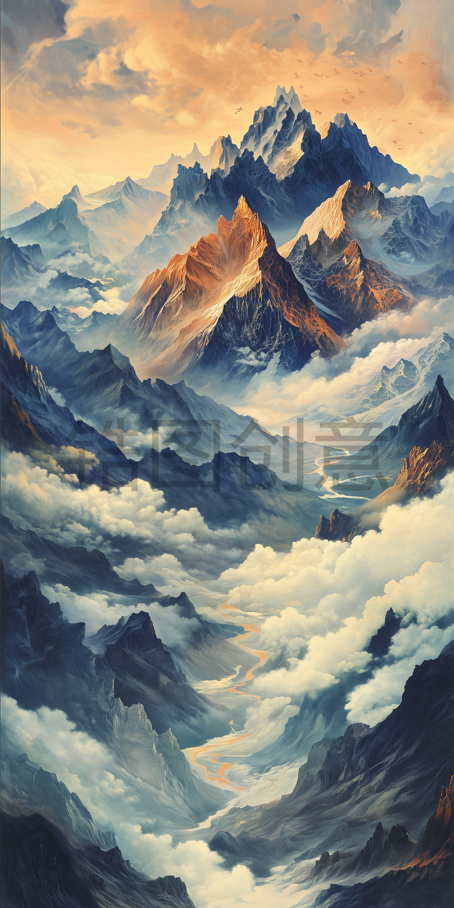 定设网-高峰山脉背景