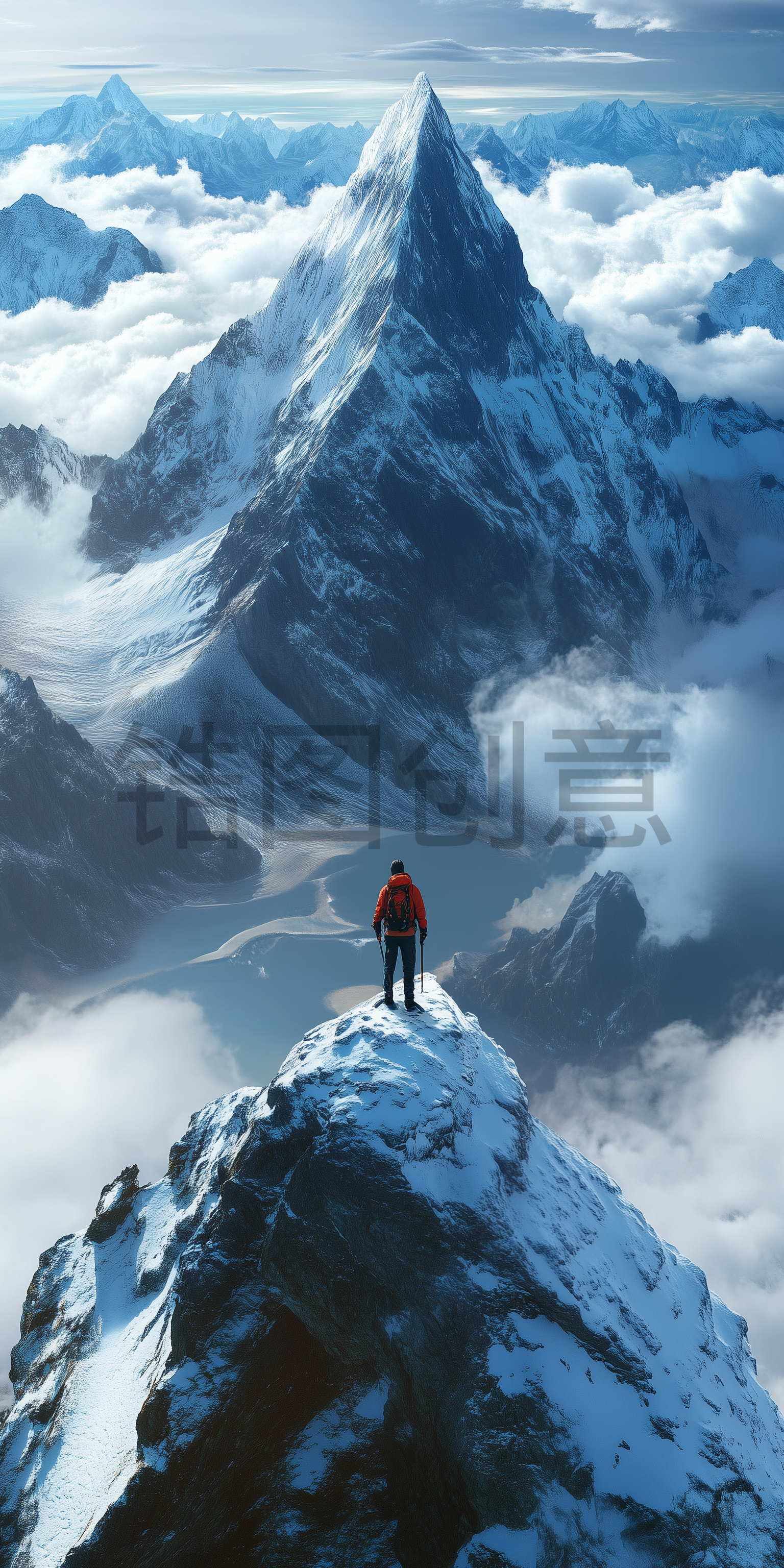 定设网-户外攀登雪山高峰山脉背景