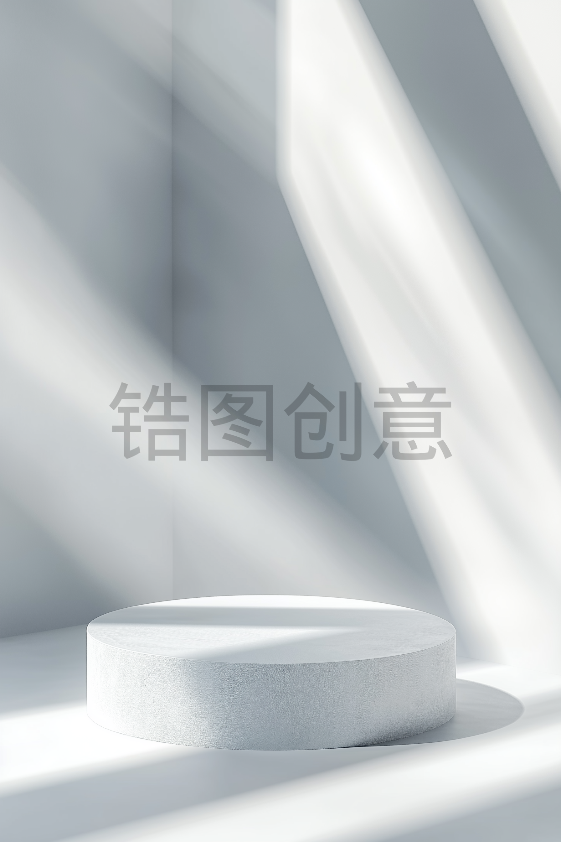 定设网-白色光感电商产品展示台背景