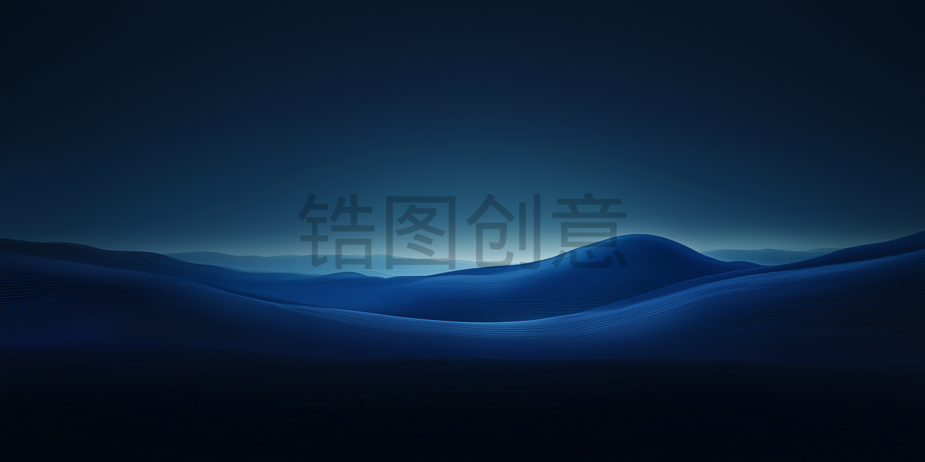 定设网-深蓝色曲线波浪状纹理背景