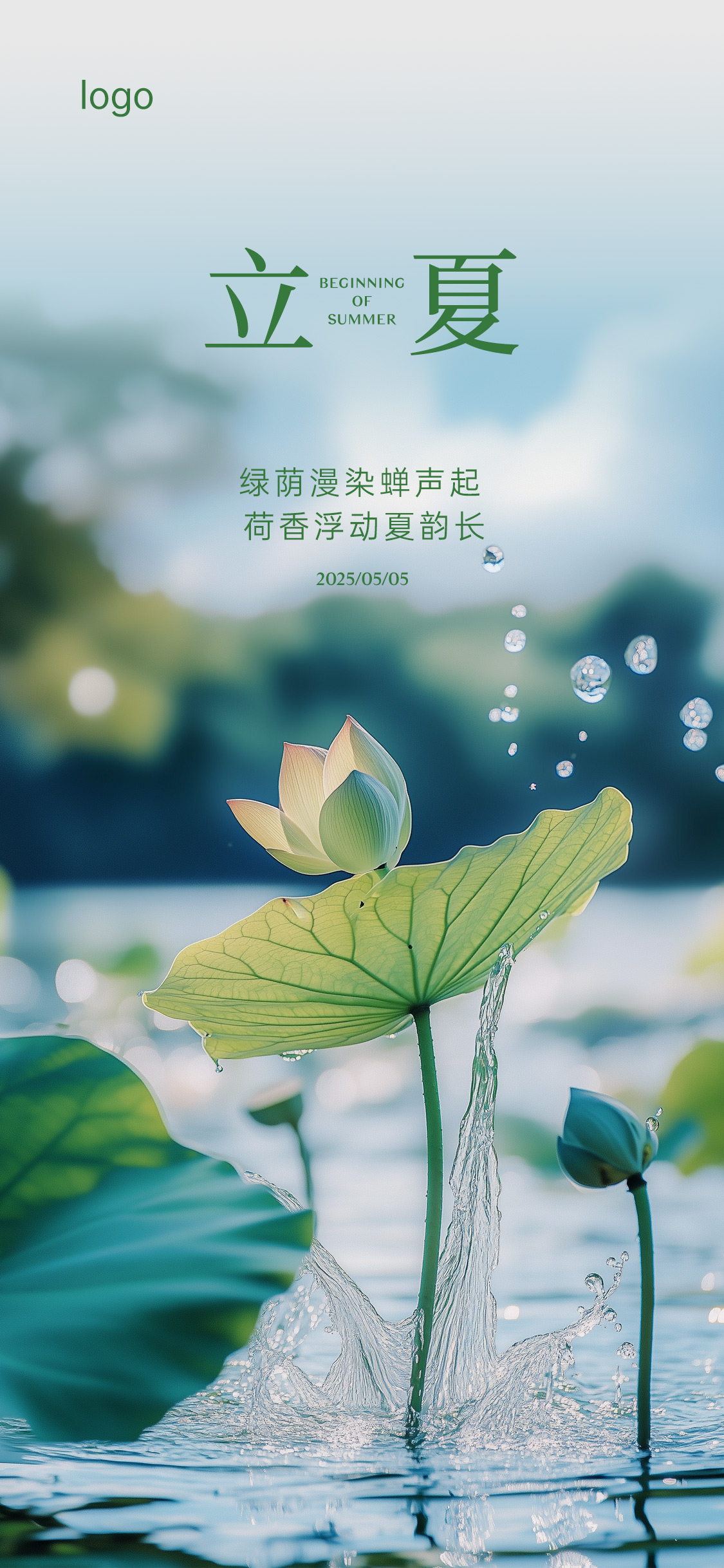定设网-立夏夏至节气海报